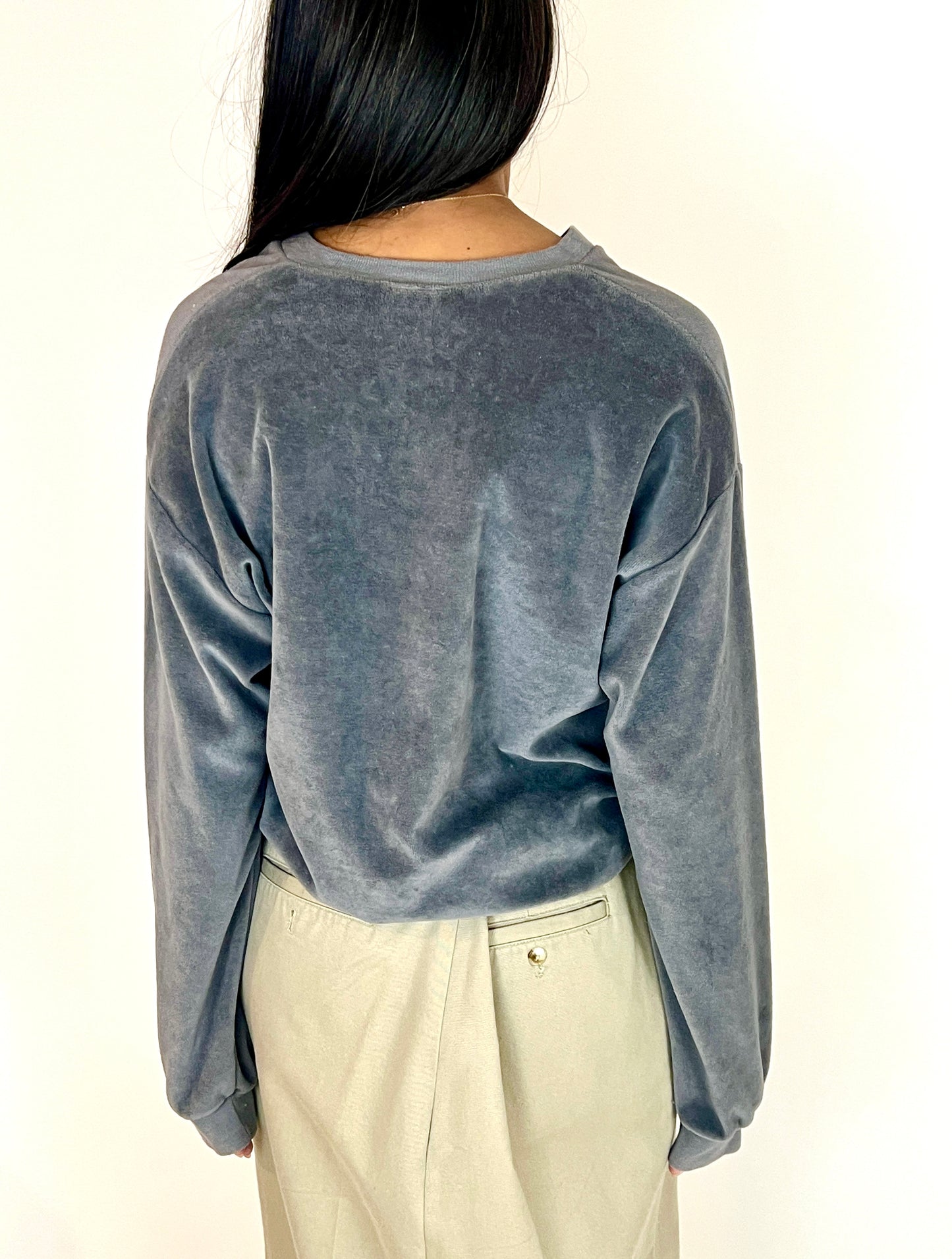 1970S PIERRE CARDIN SWEATSHIRT PULL-OVER, MIST