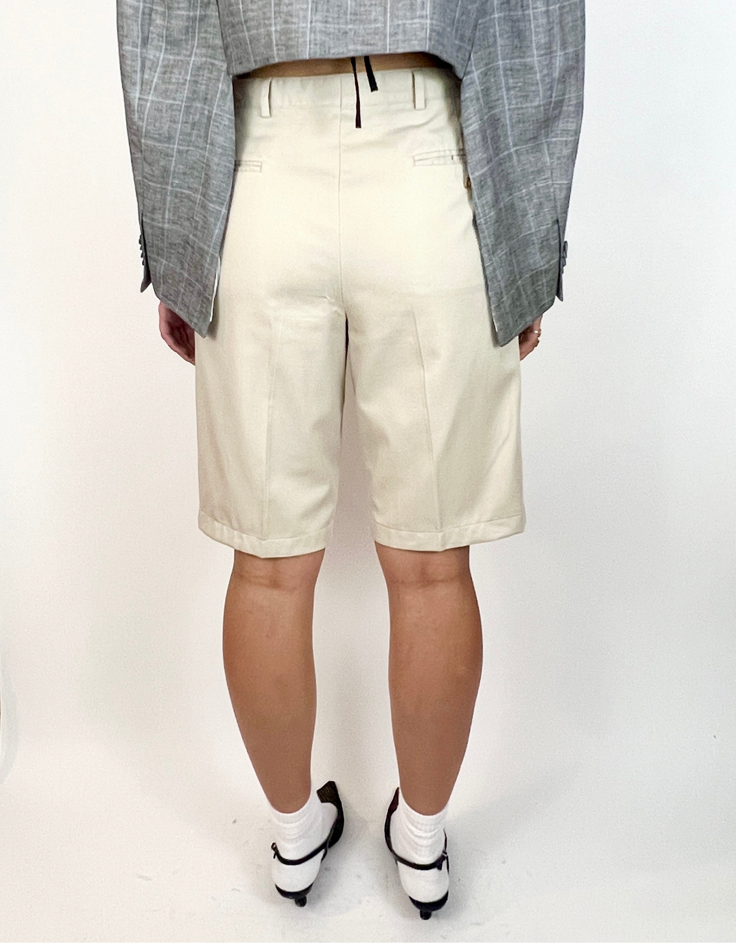 CUSTOM VTG COTTON BERMUDA SHORTS, HORCHATA