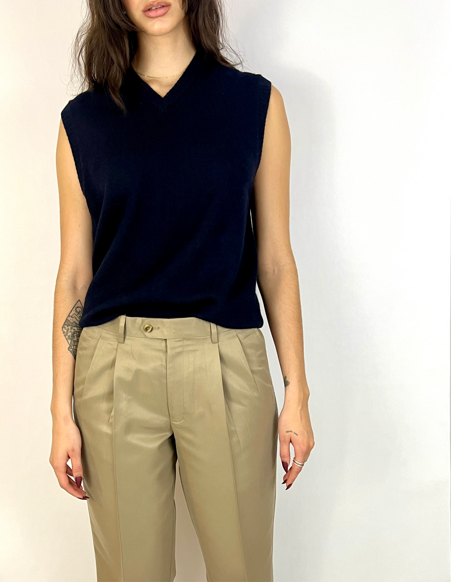 CASHMERE SWEATER VEST, CREVASS