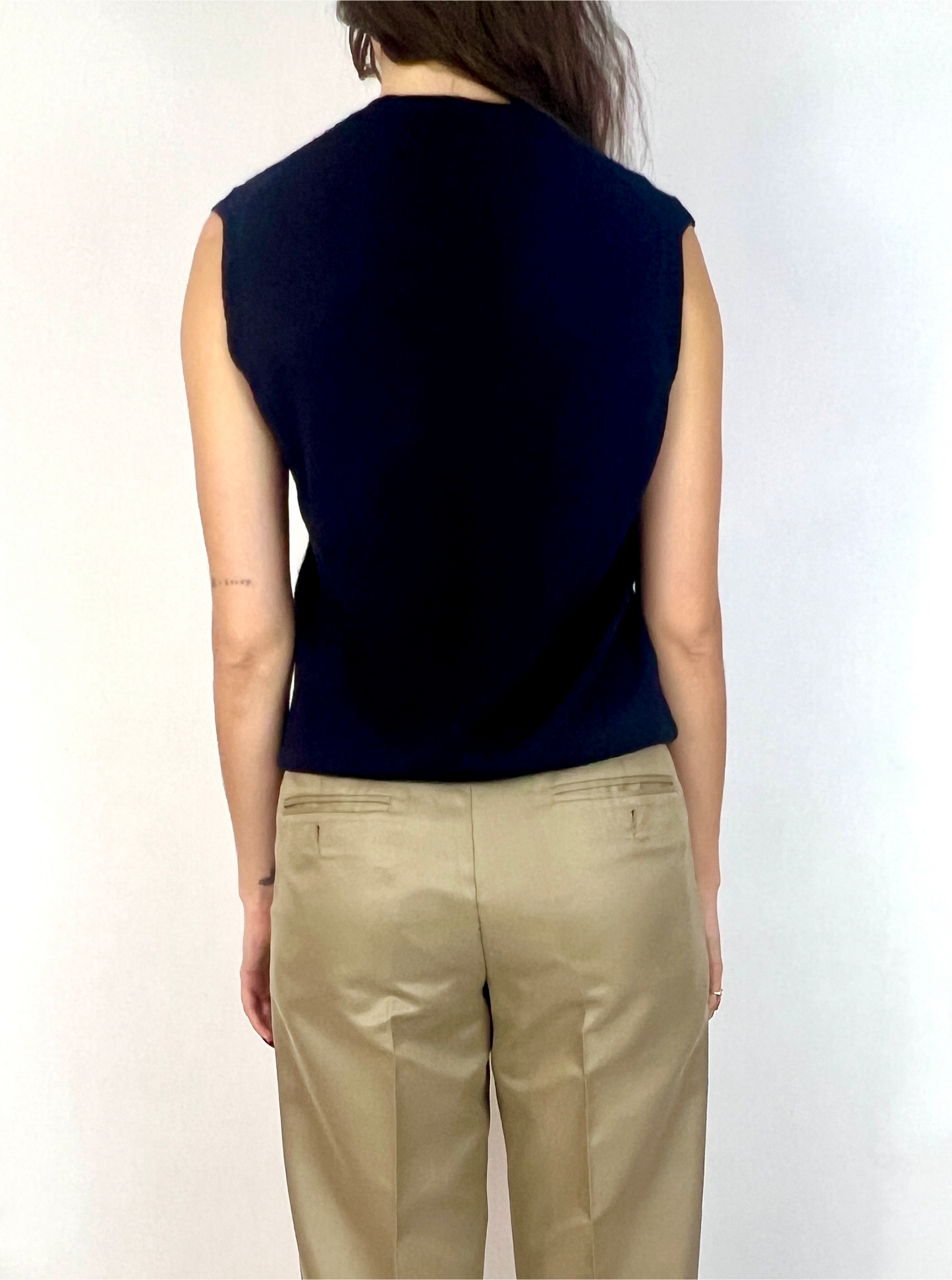 CASHMERE SWEATER VEST, CREVASS