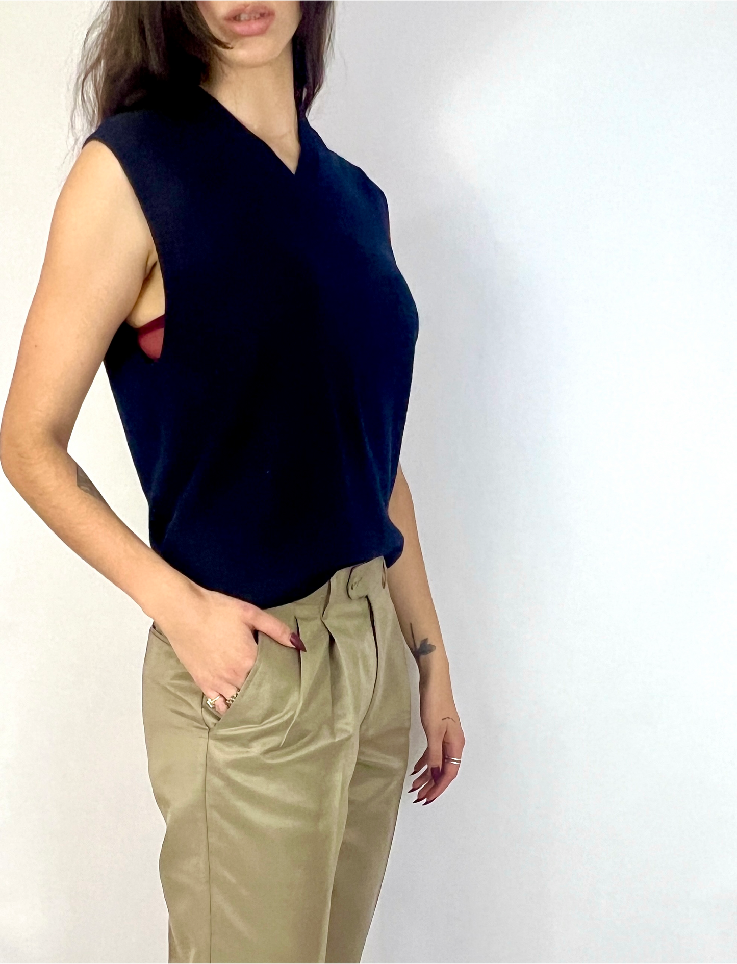 CASHMERE SWEATER VEST, CREVASS