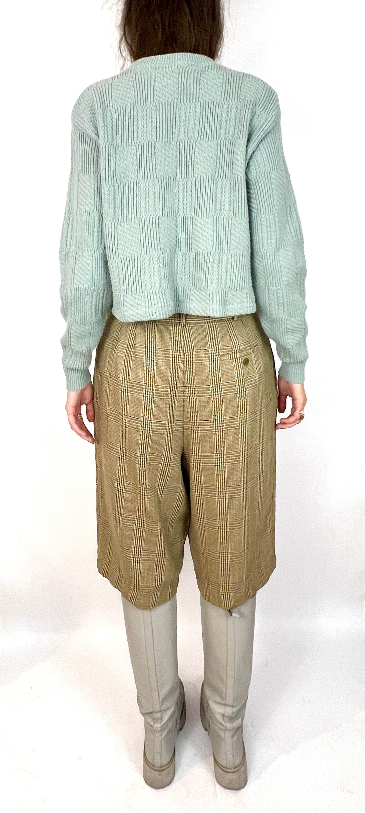 CUSTOM VTG OSCAR DE LA RENTA CROPPED SWEATER, DEW