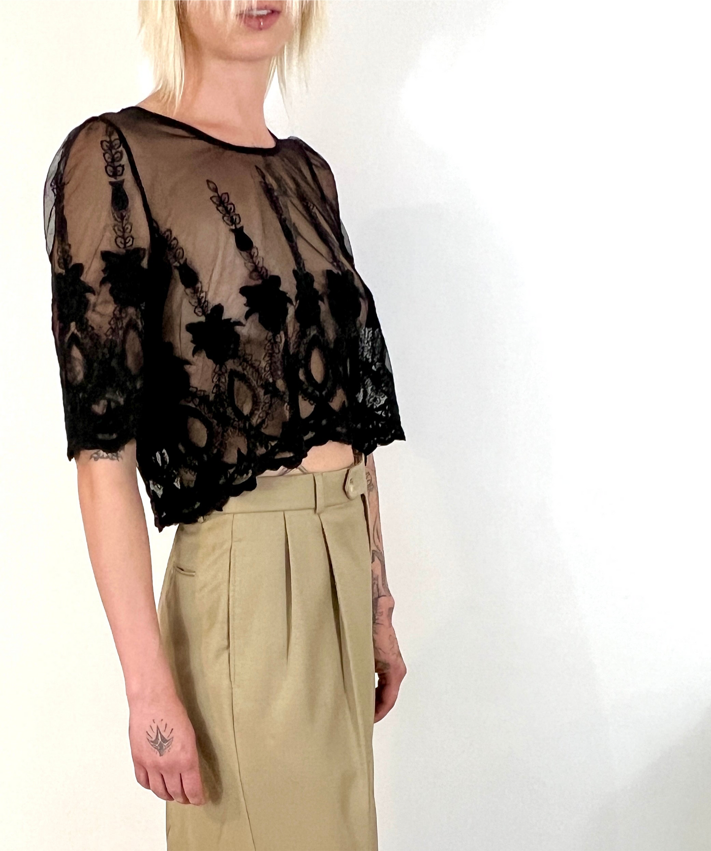 ARCHIVES: SHEER MESH LACE TOP