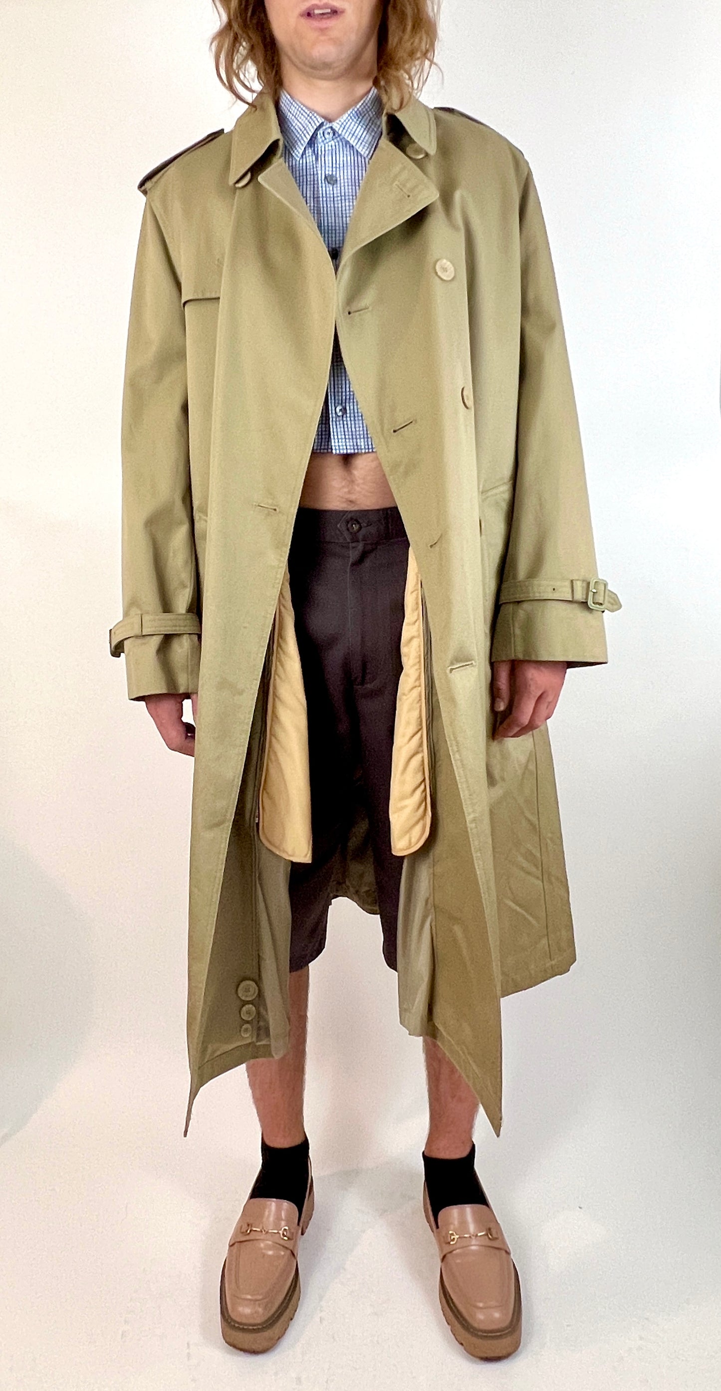 80S OLEG CASSINI MULTI-SEASONAL OVERSIZED TRENCH, WILT