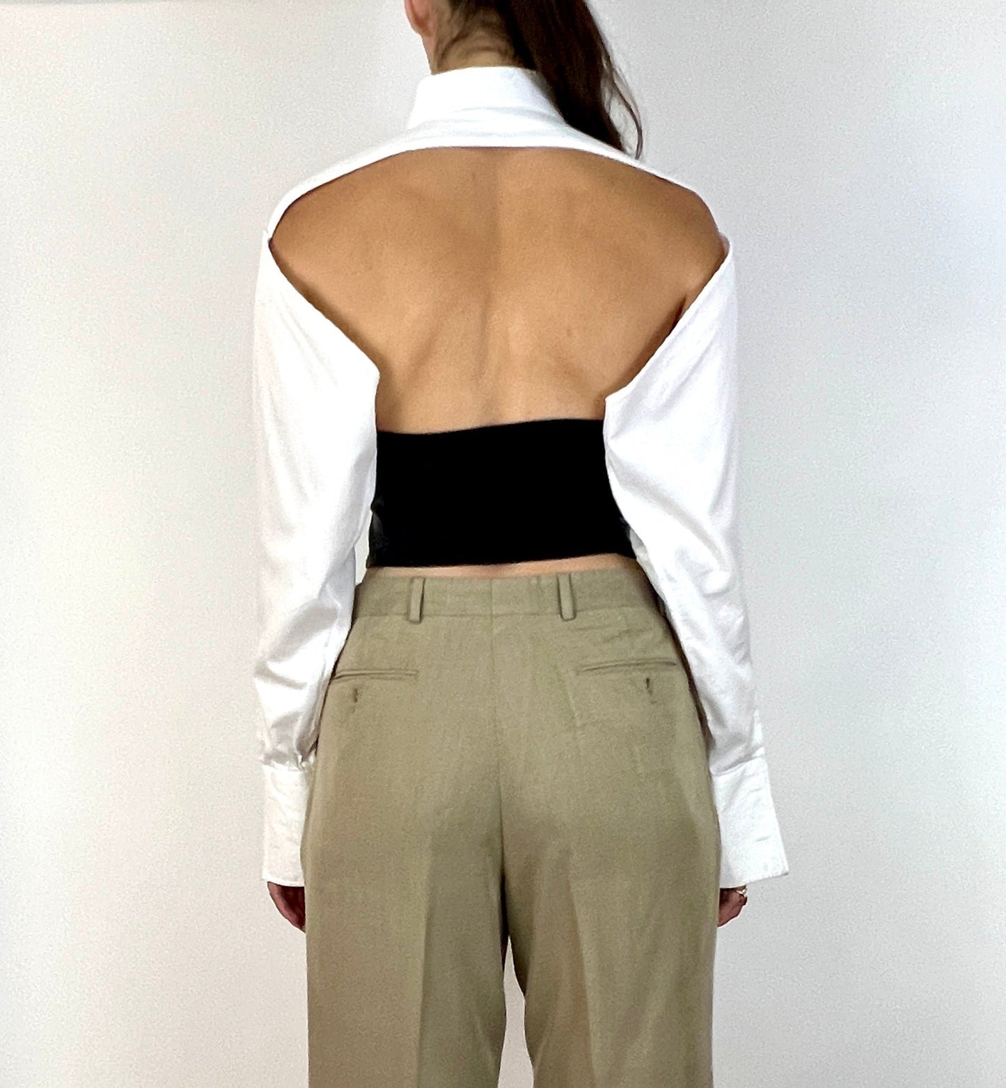 CUSTOM VTG COTTON OXFORD, CRISP. BOLERO