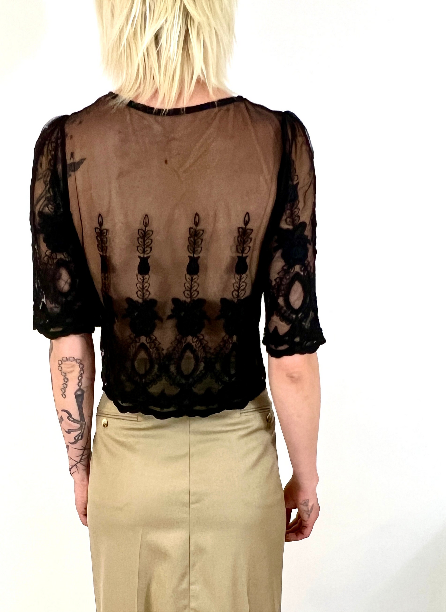 ARCHIVES: SHEER MESH LACE TOP