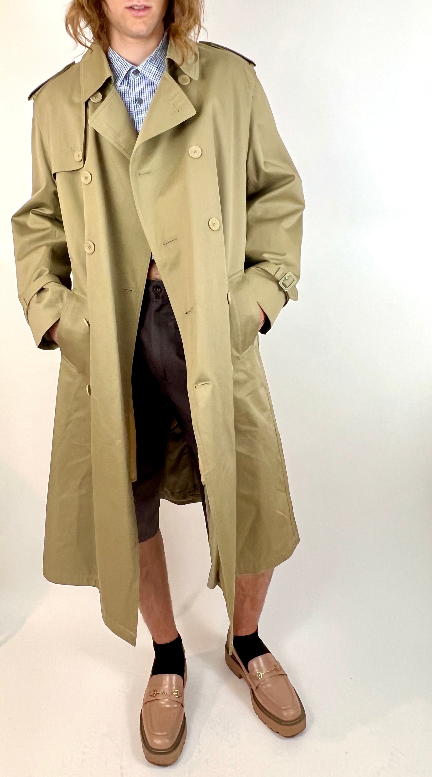 80S OLEG CASSINI MULTI-SEASONAL OVERSIZED TRENCH, WILT