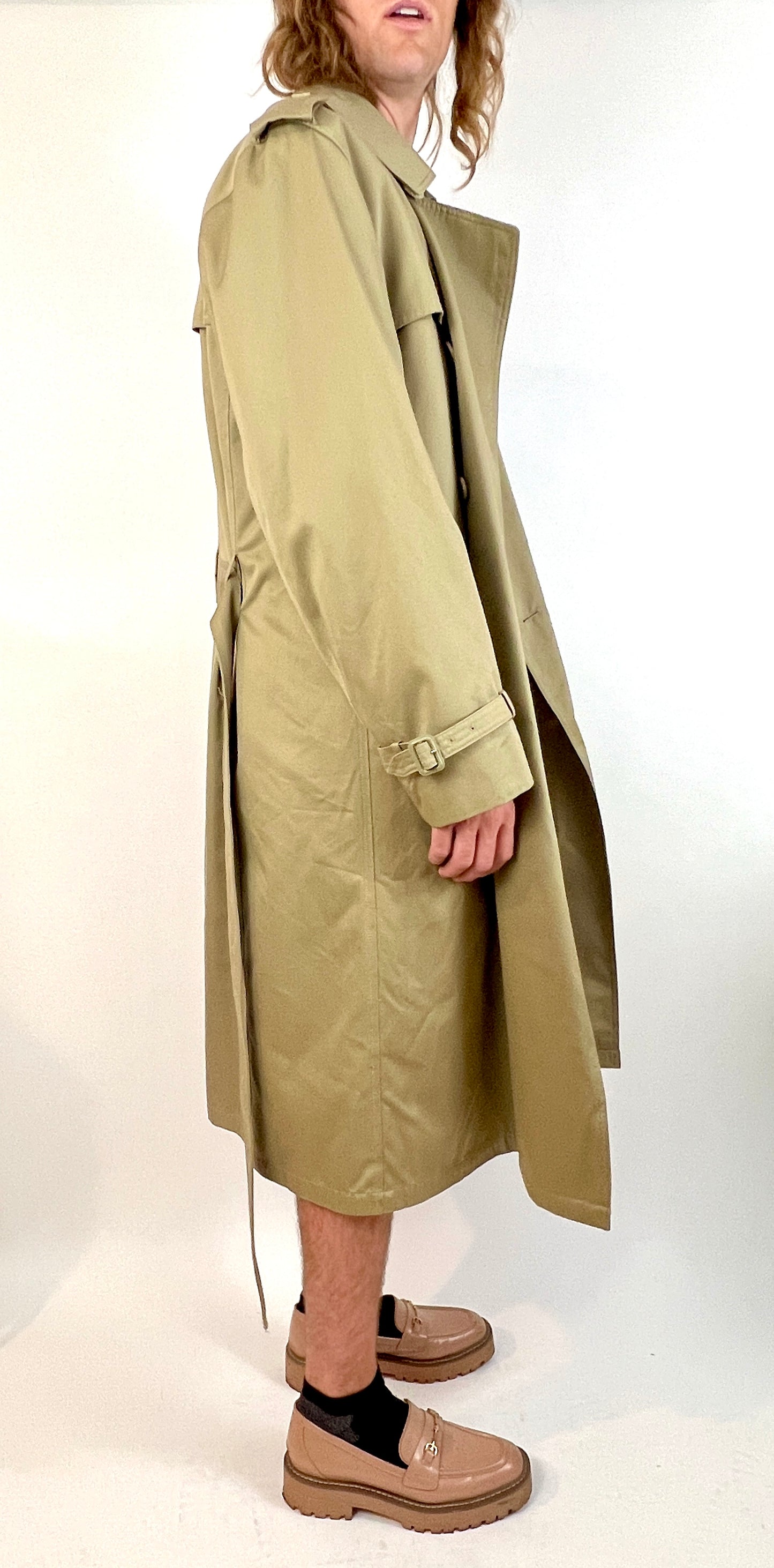 80S OLEG CASSINI MULTI-SEASONAL OVERSIZED TRENCH, WILT