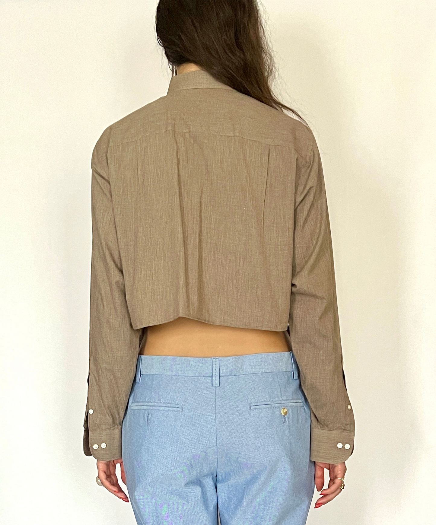 CUSTOM VTG COTTON OXFORD, BARK. HIGH BACK