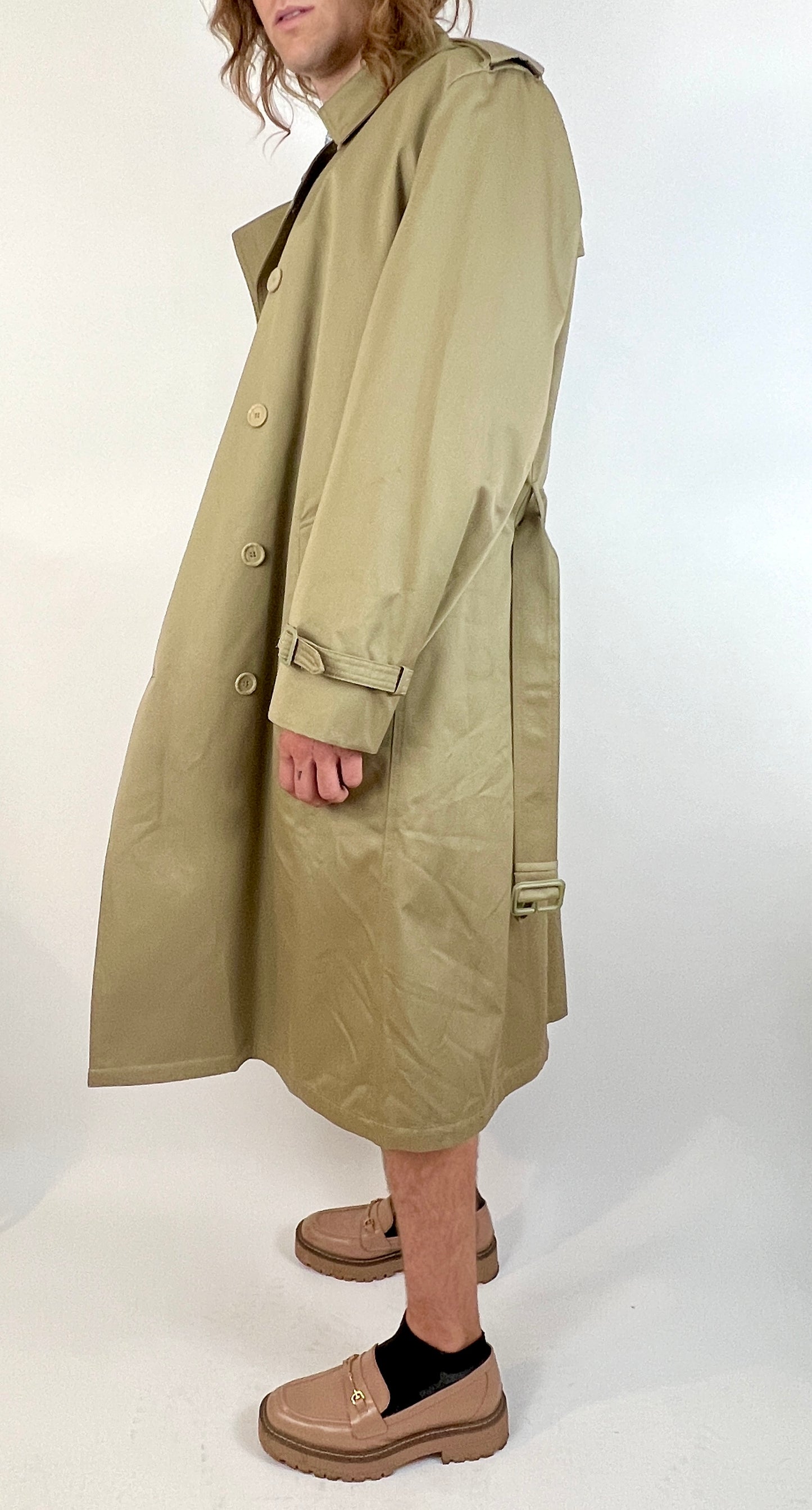 80S OLEG CASSINI MULTI-SEASONAL OVERSIZED TRENCH, WILT