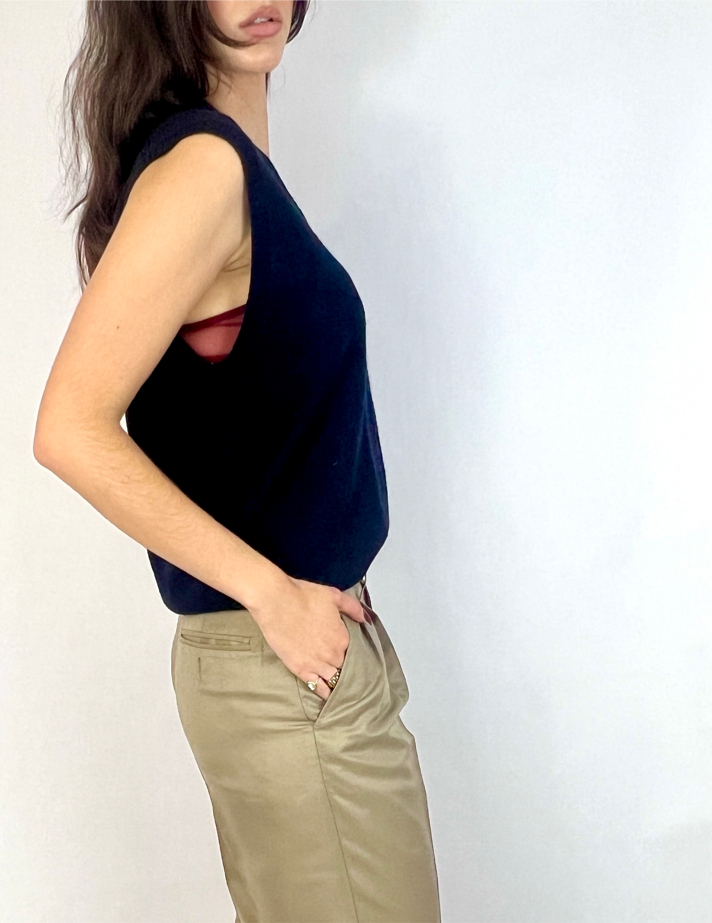 CASHMERE SWEATER VEST, CREVASS