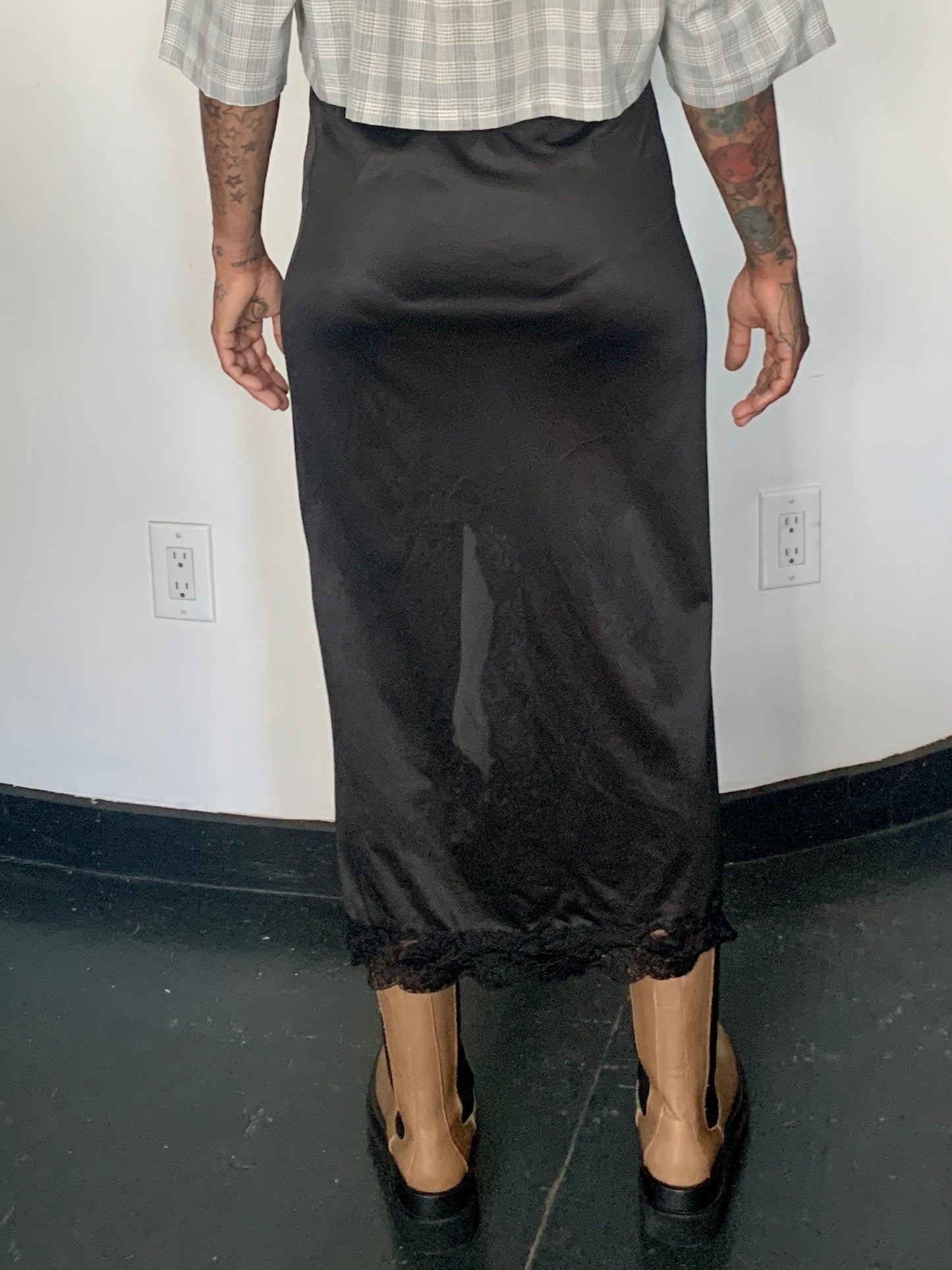 LACE MAXI SLIP SKIRT, NIOR