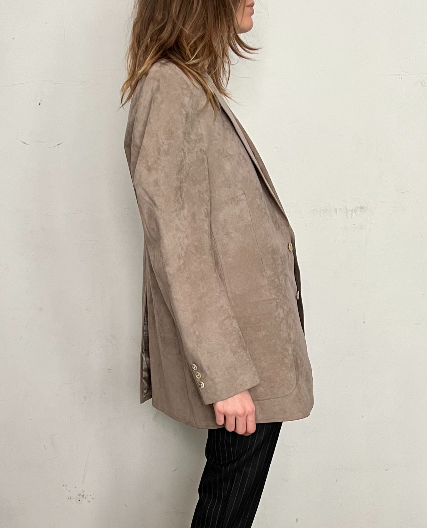 1970S HALSTON OVERSIZED BLAZER, PUDDY
