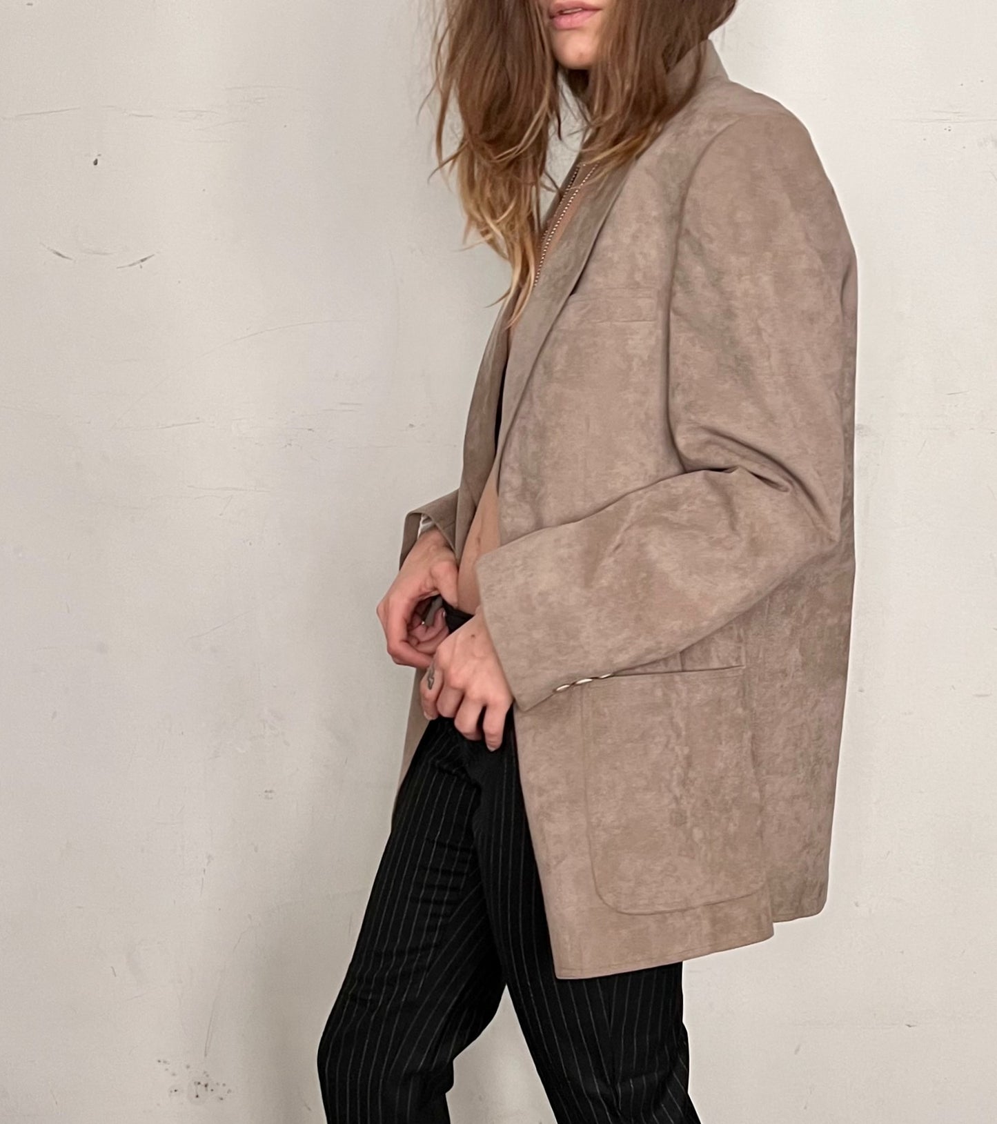 1970S HALSTON OVERSIZED BLAZER, PUDDY