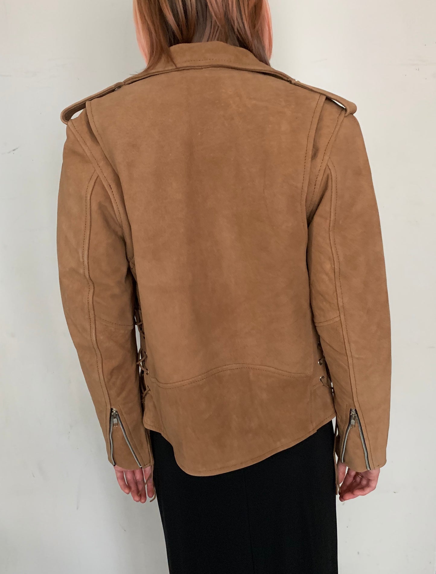 WOODLAND BUFFALO LEATHER MOTO JACKET