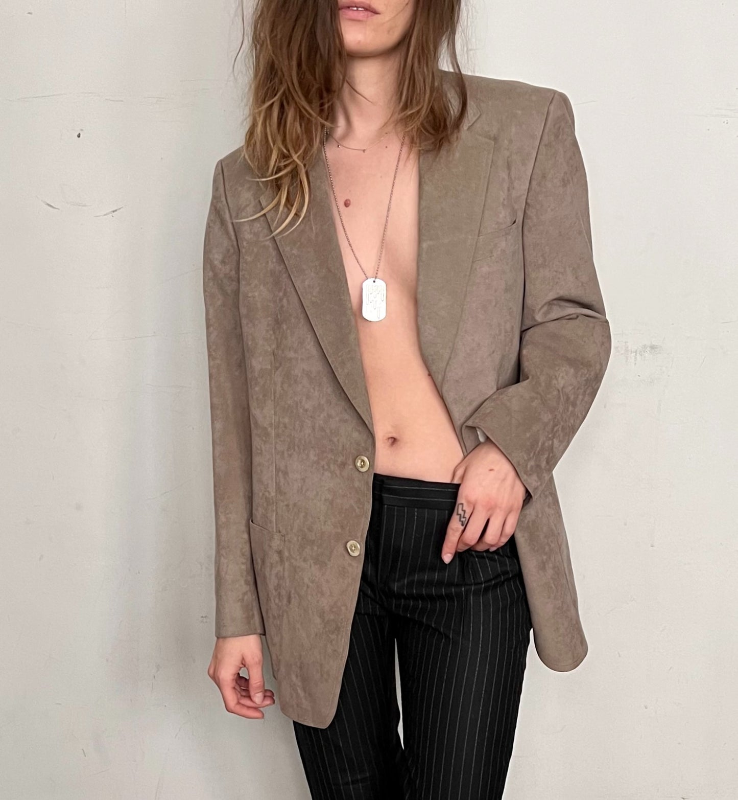 1970S HALSTON OVERSIZED BLAZER, PUDDY