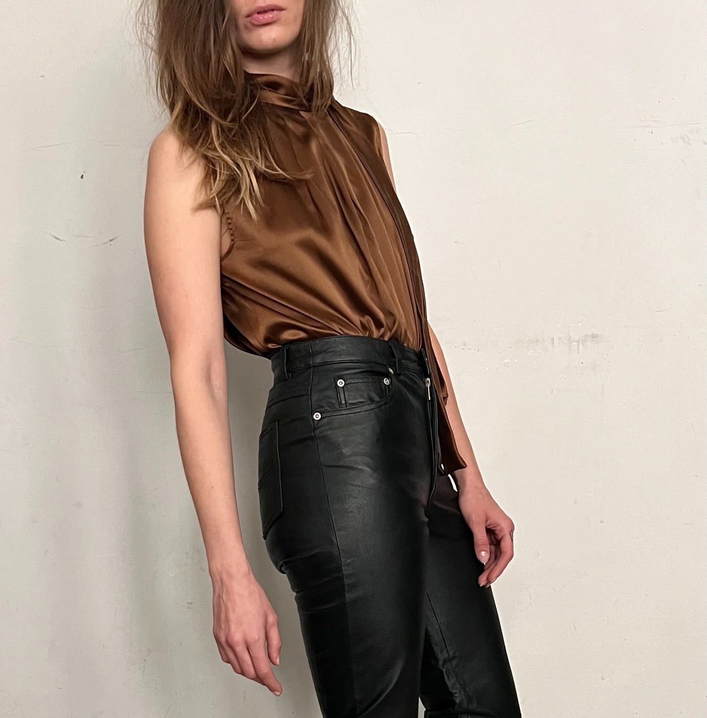 MAXMARA SILK BLOUSE, BOURBON