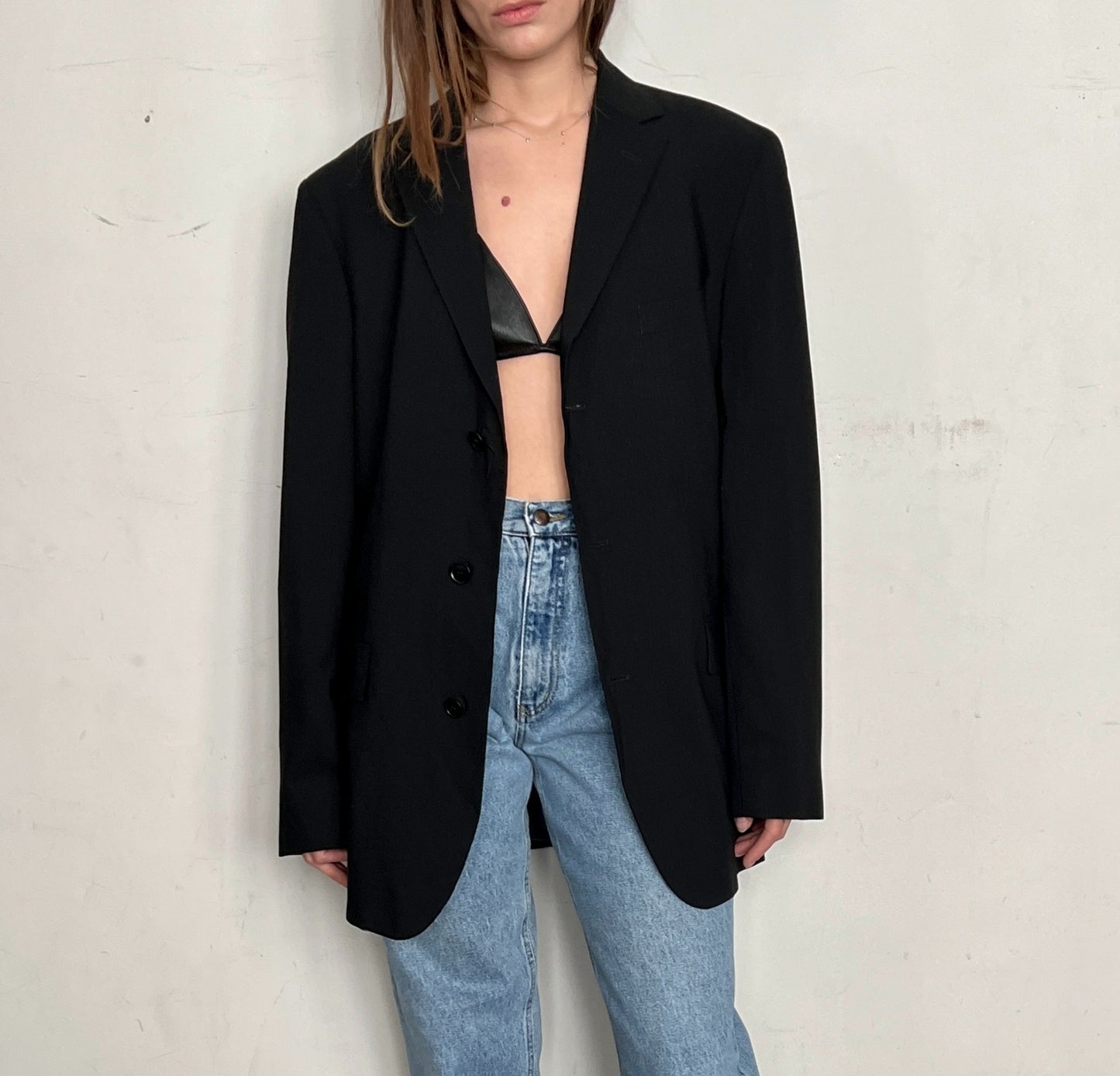80S HUGO BOSS OVERSIZED BLAZER, INK