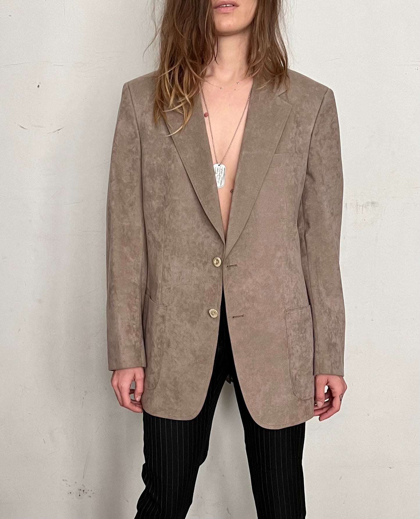 1970S HALSTON OVERSIZED BLAZER, PUDDY
