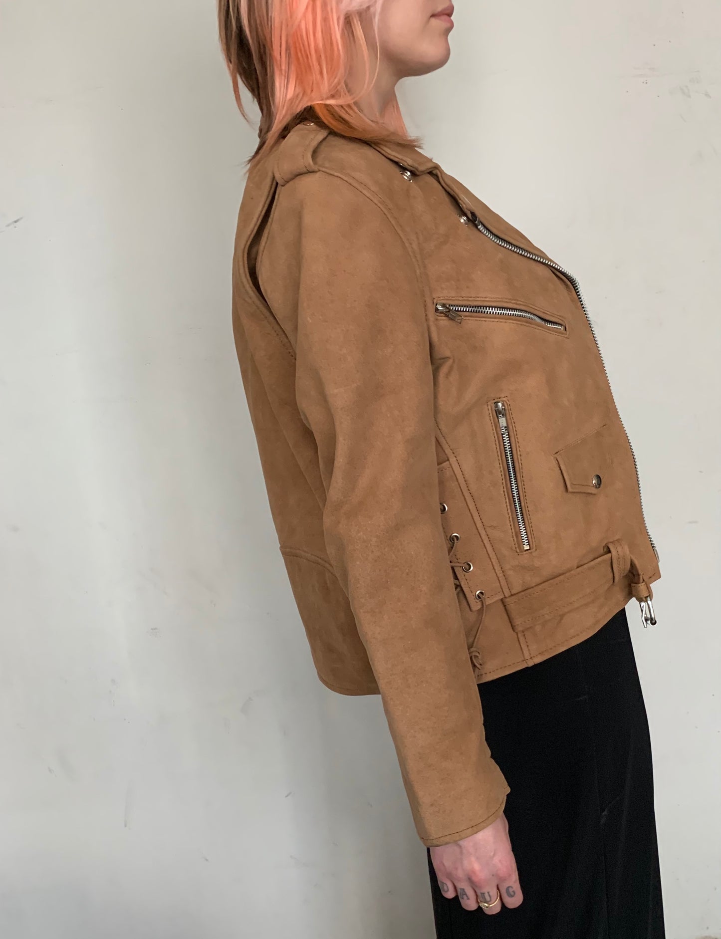 WOODLAND BUFFALO LEATHER MOTO JACKET