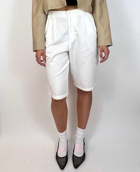 CUSTOM VTG COTTON BERMUDA SHORTS, ICE