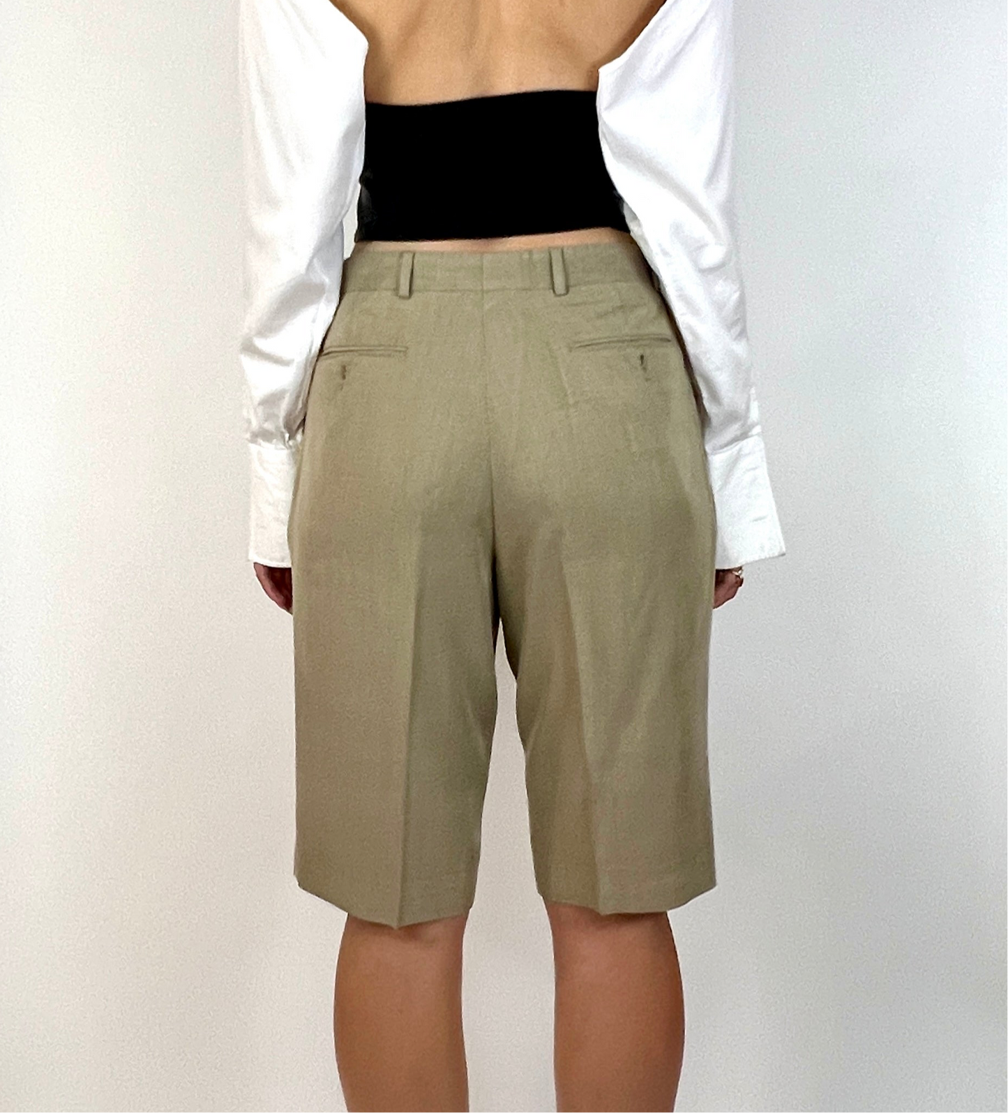 CUSTOM VTG COTTON BERMUDA SHORTS, KINDLING