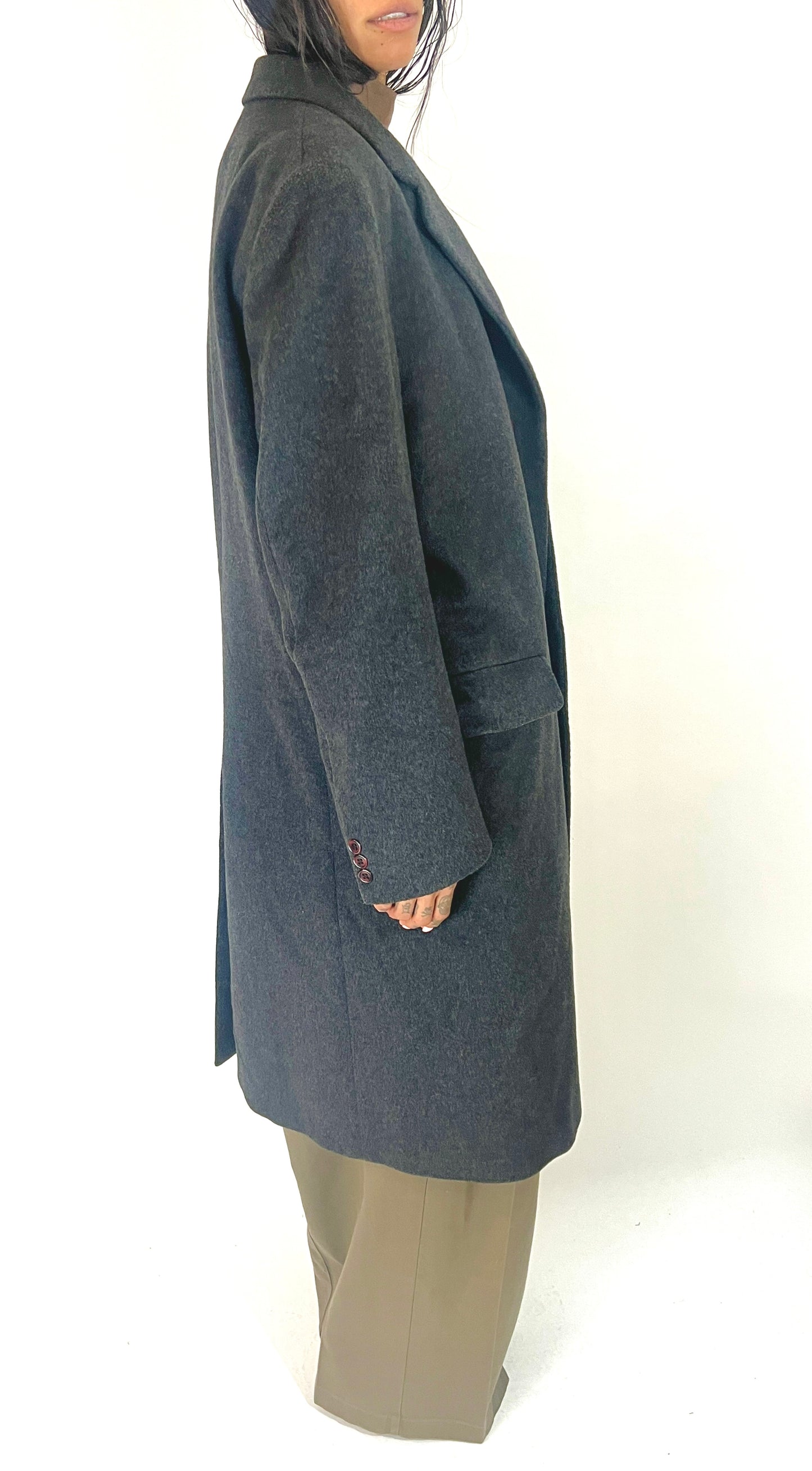 VTG OVERSIZED WOOL COAT, SINGE