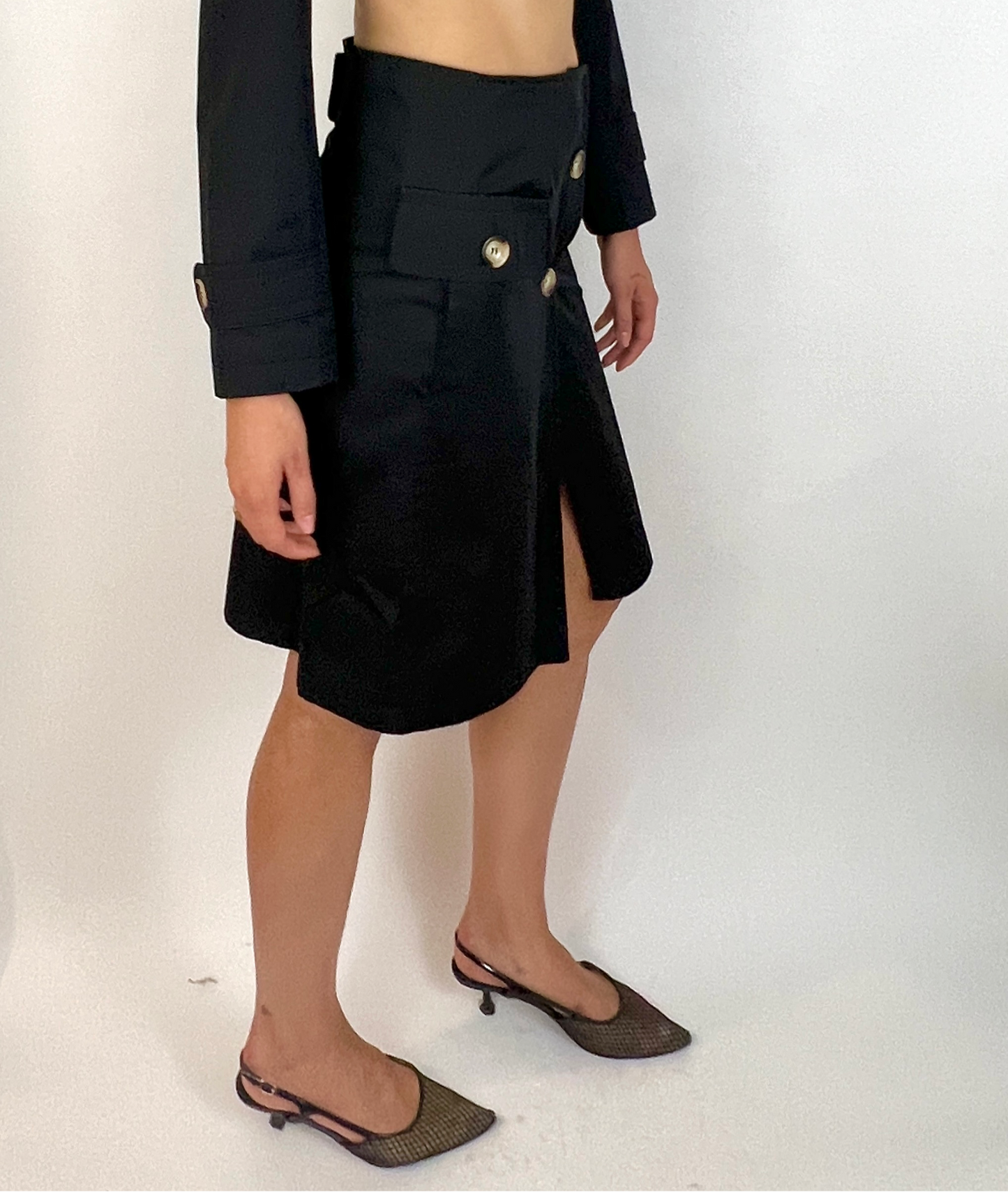 CUSTOM VTG TRENCH, NIOR. A-LINE SKIRT