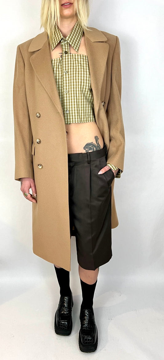 PIERRE CARDIN OVERSIZED WOOL COAT,  SCOTCH