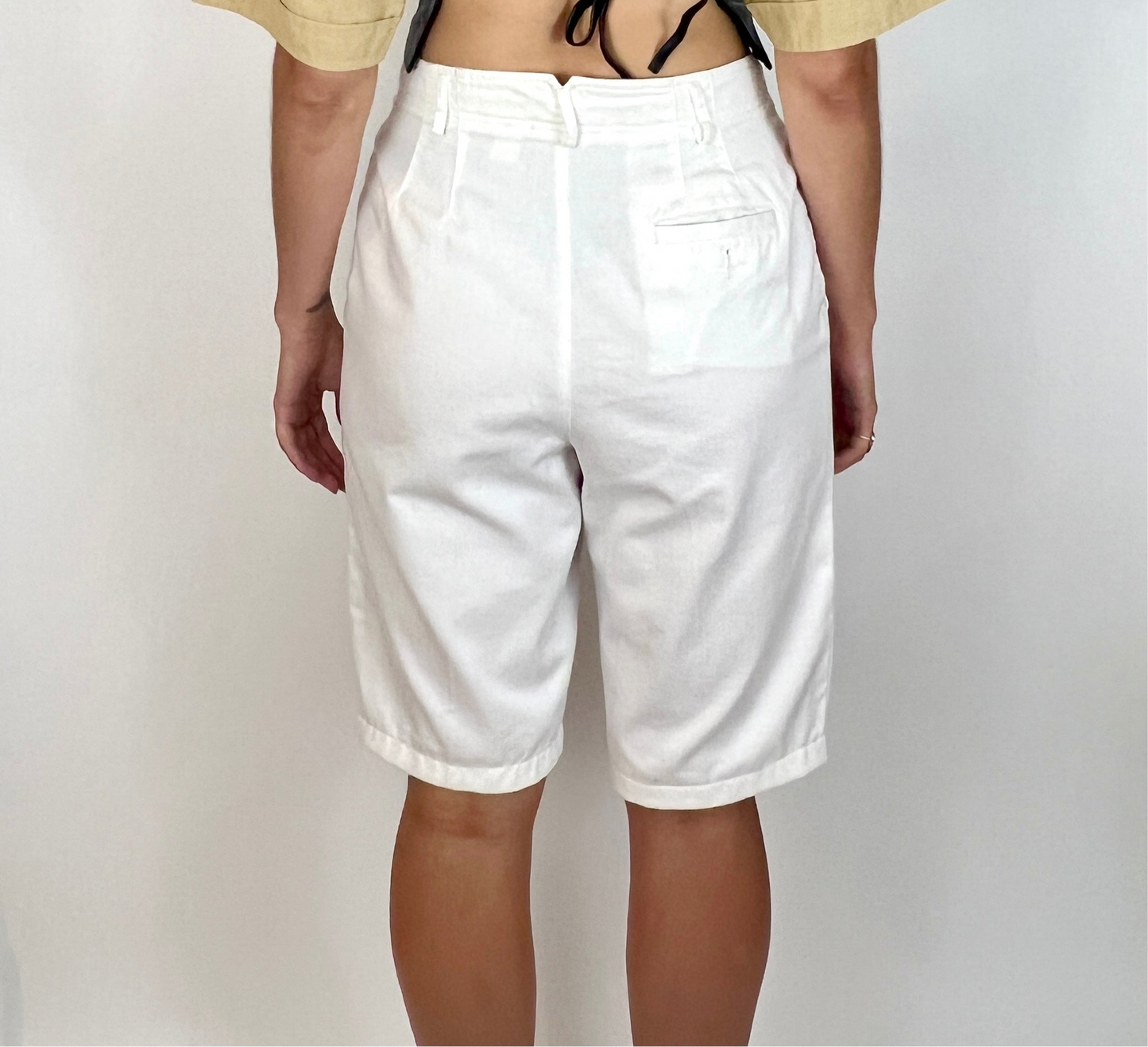 CUSTOM VTG COTTON BERMUDA SHORTS, ICE