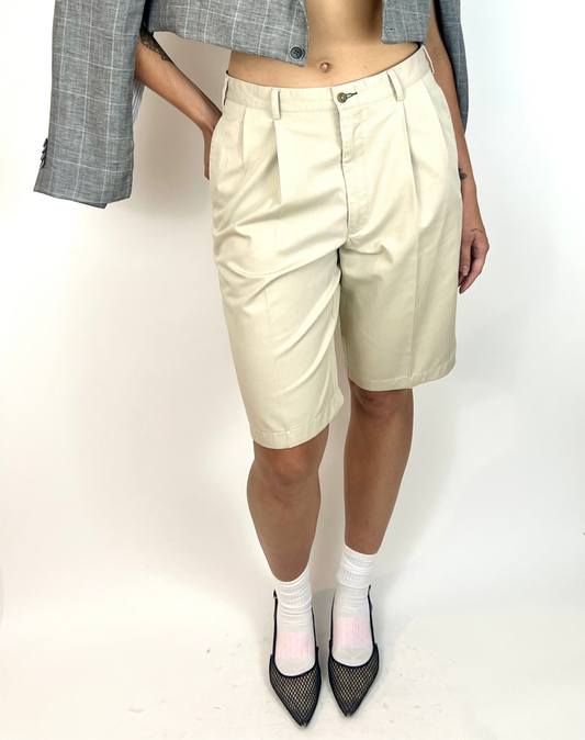 CUSTOM VTG COTTON BERMUDA SHORTS, HORCHATA