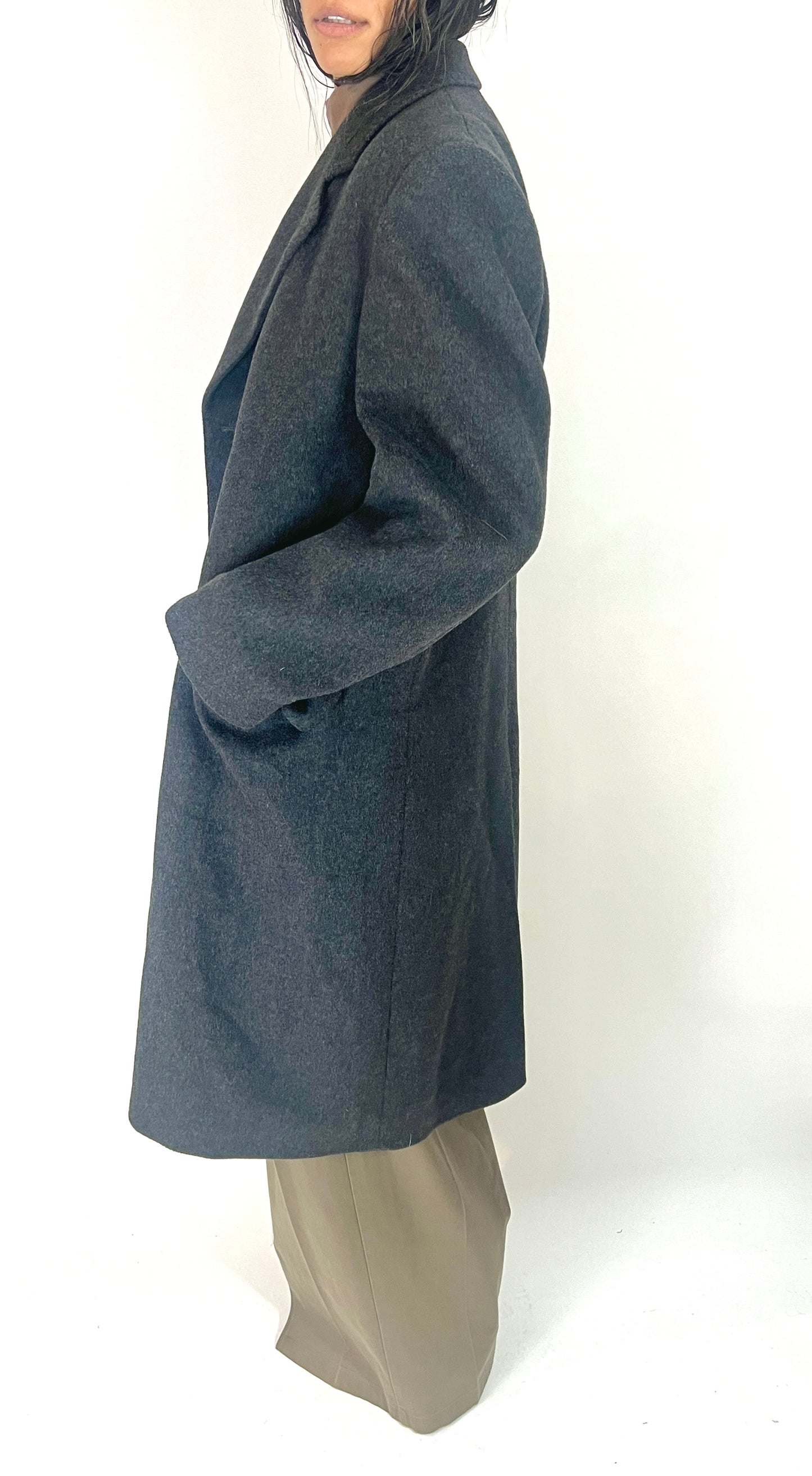 VTG OVERSIZED WOOL COAT, SINGE