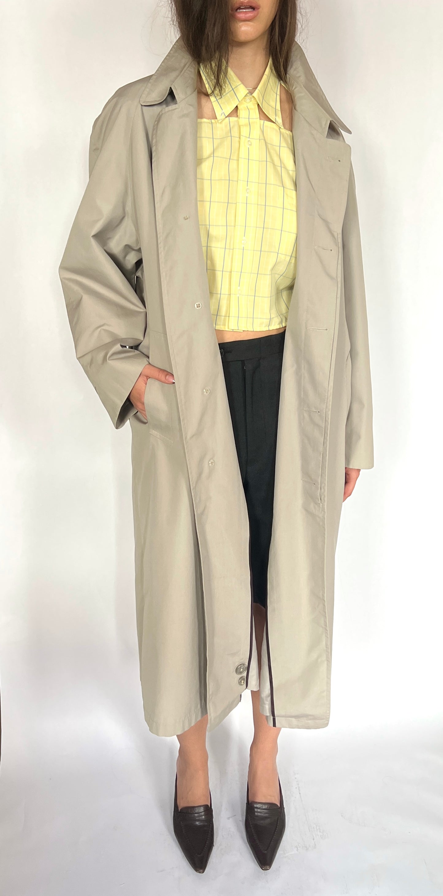 1980S CHRISTIAN DIOR OVERSIZED TRENCH COAT, DEW