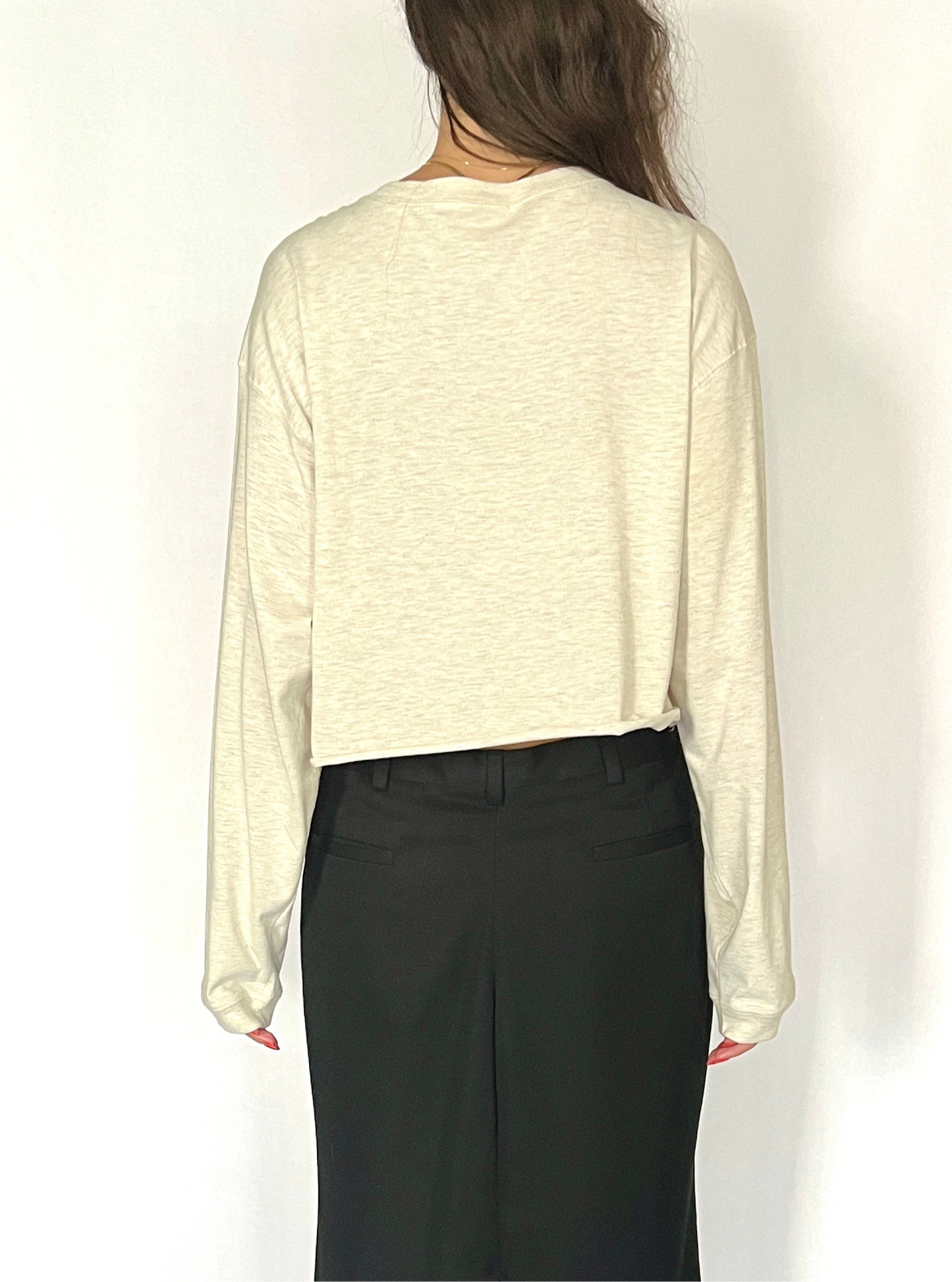 CUSTOM VTG COTTON PULLOVER, SILT.  CROPPED