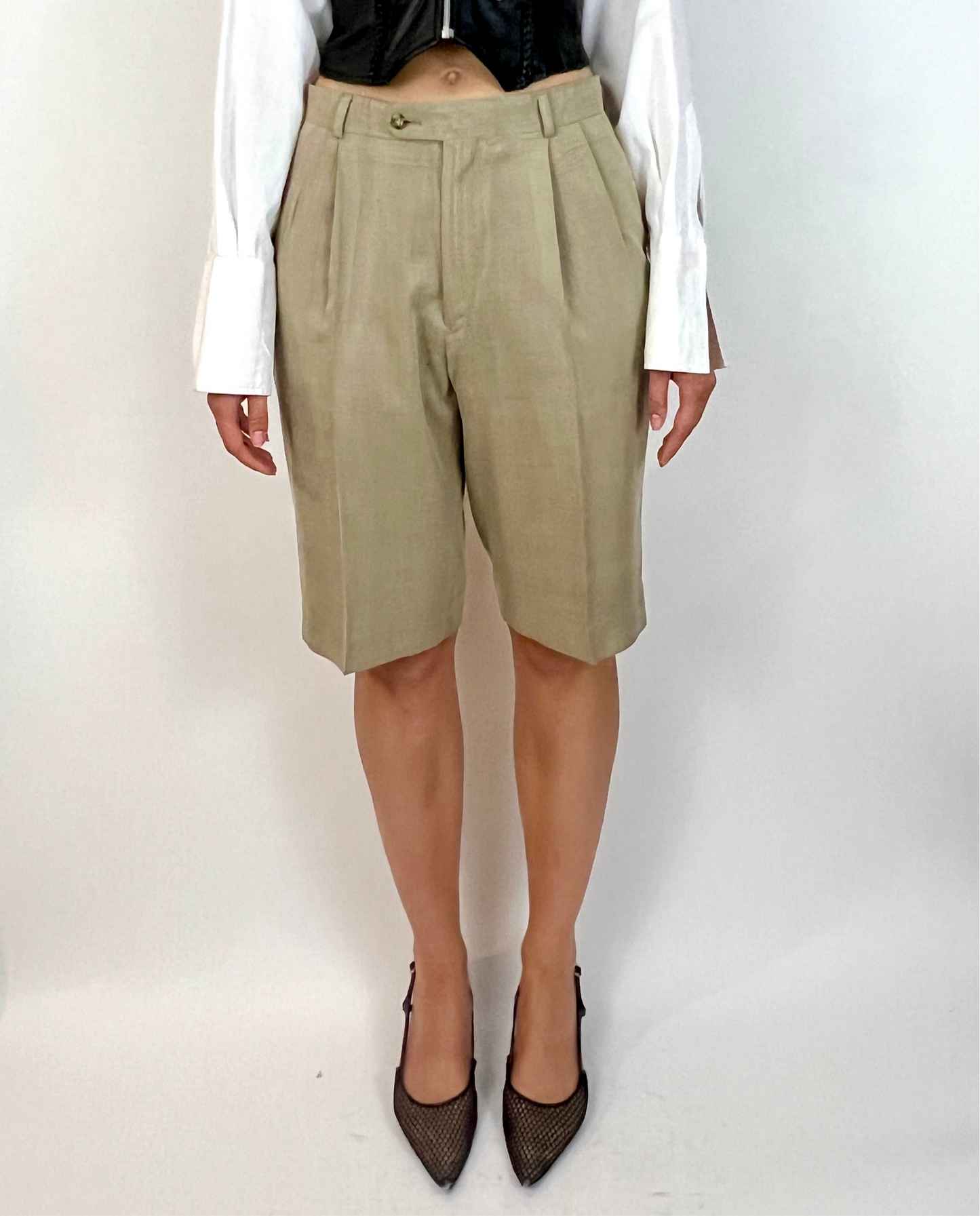 CUSTOM VTG COTTON BERMUDA SHORTS, KINDLING