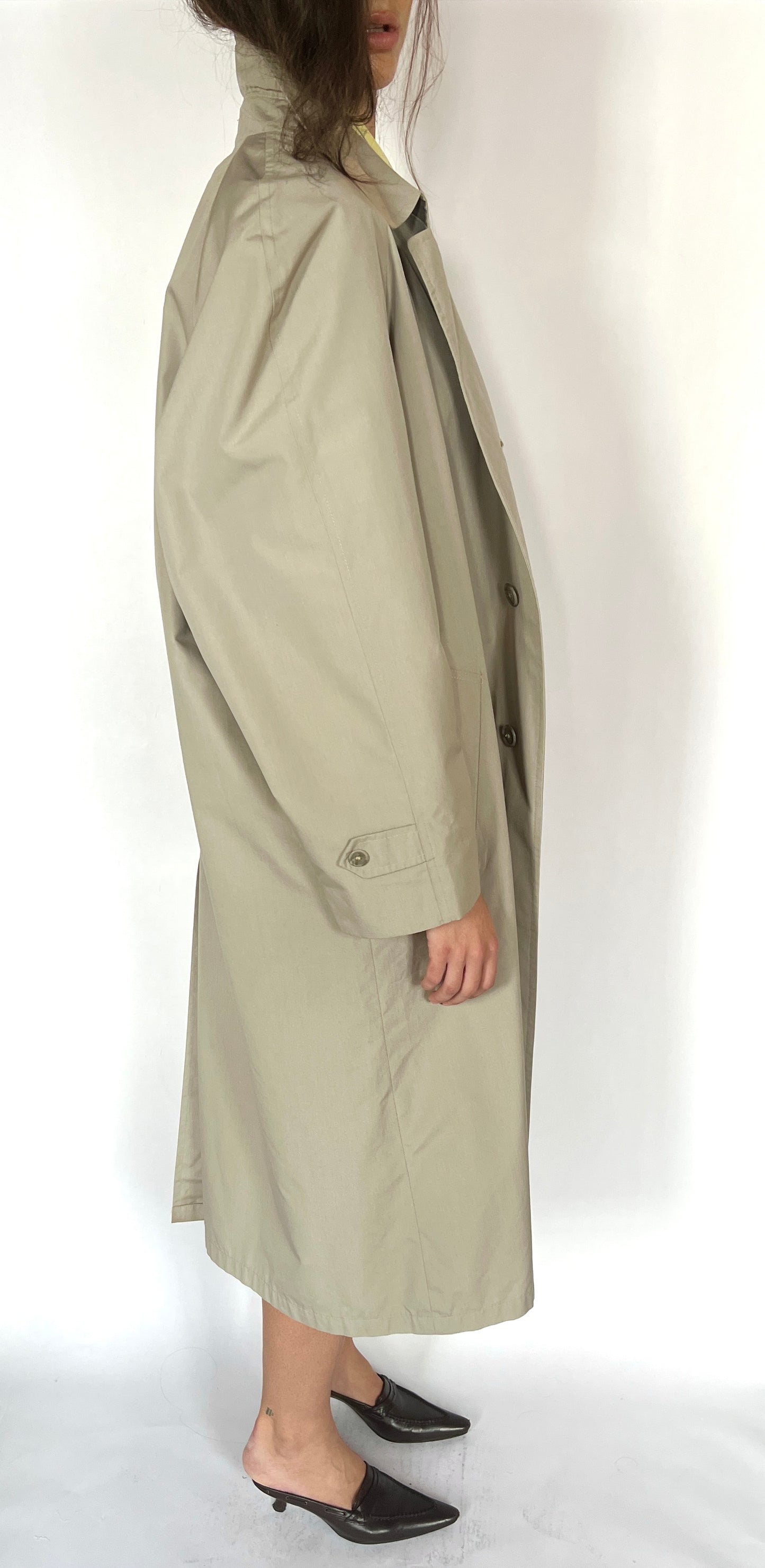 1980S CHRISTIAN DIOR OVERSIZED TRENCH COAT, DEW