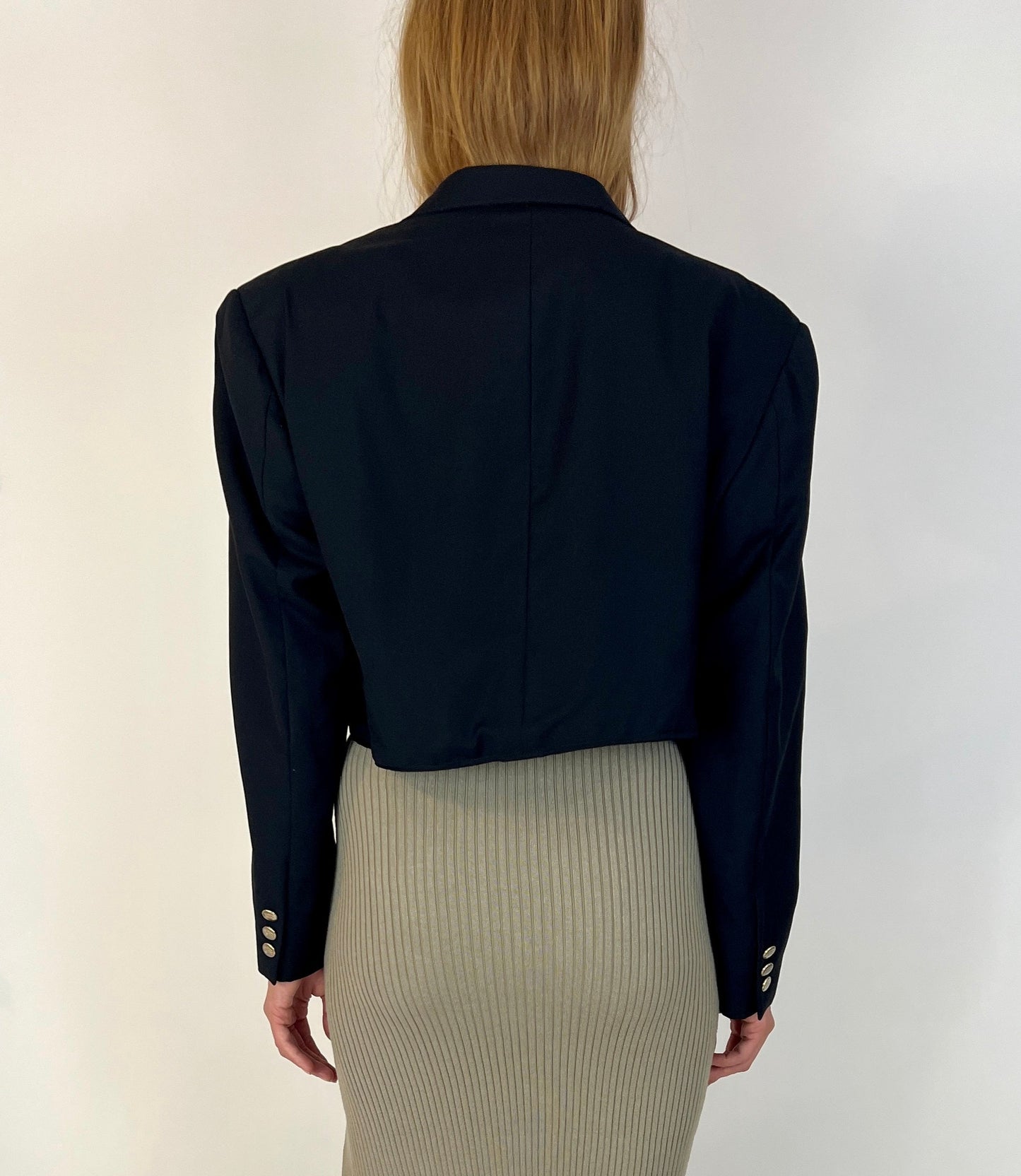 CUSTOM VTG CROPPED BLAZER, NIGHT