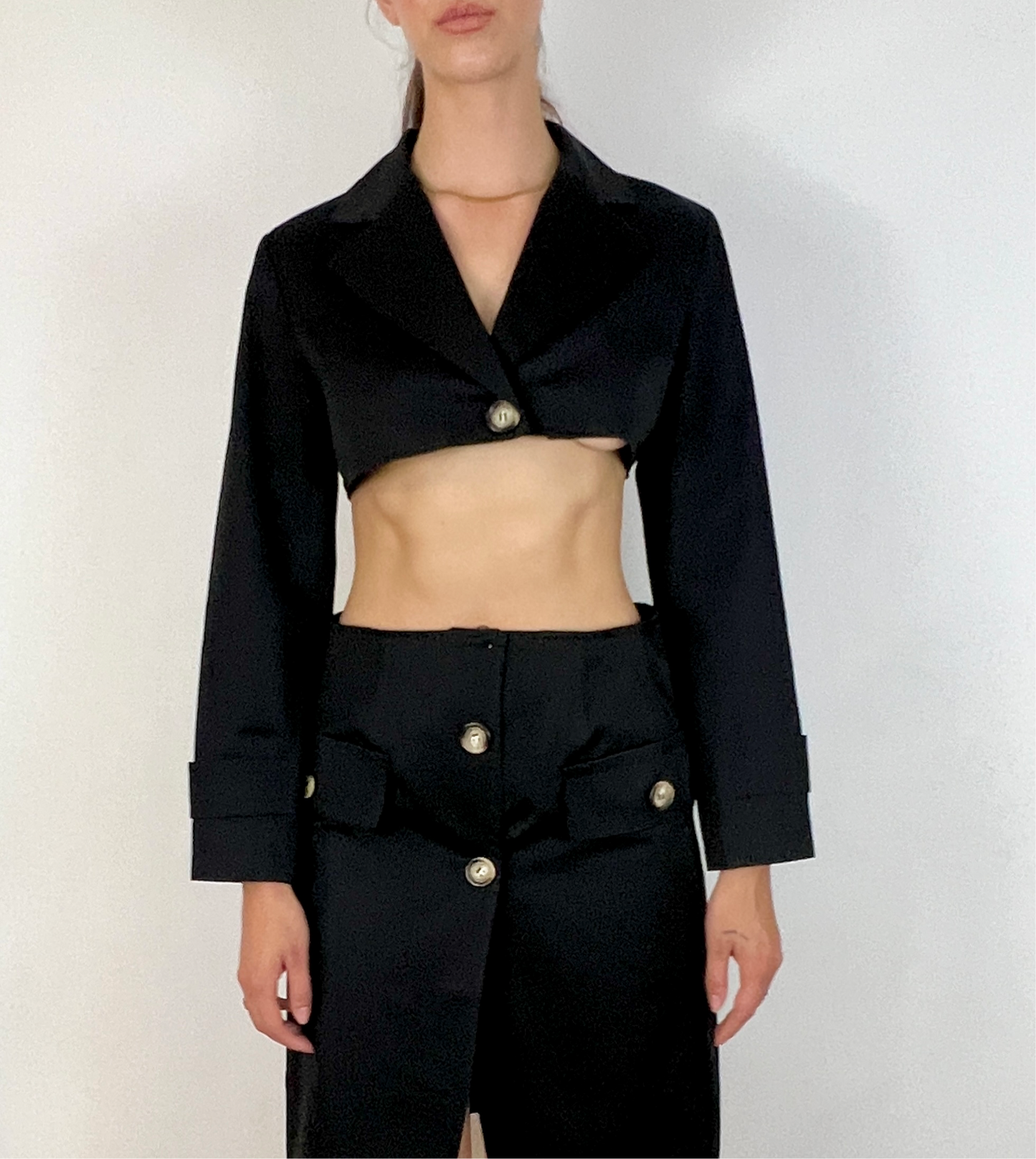 CUSTOM VTG TRENCH, NIOR. CROPPED JACKET