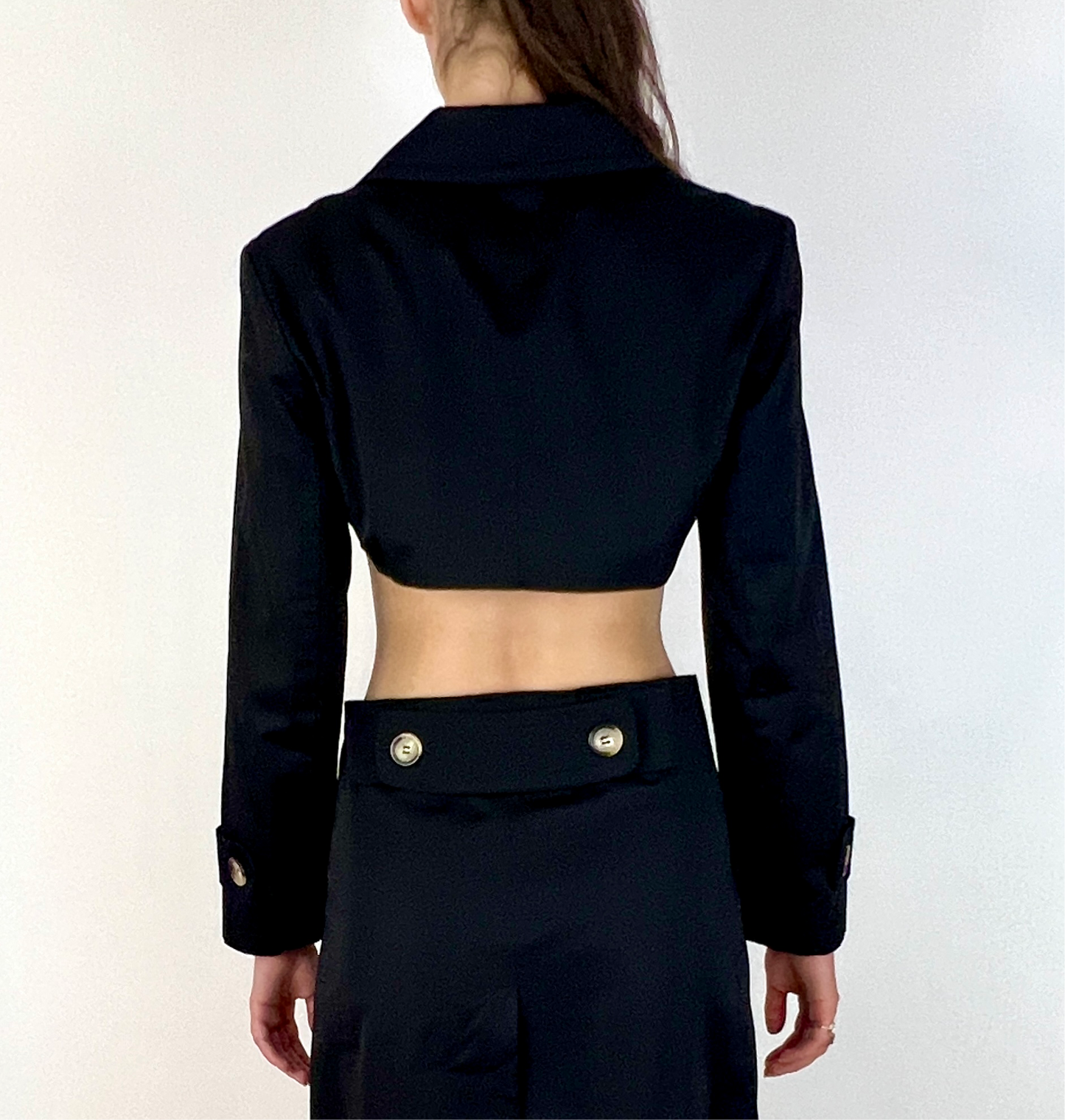 CUSTOM VTG TRENCH, NIOR. CROPPED JACKET