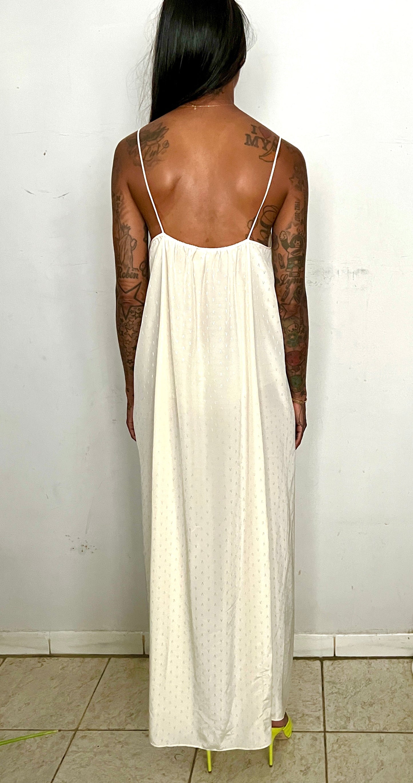 70S GIVENCHY SLIP DRESS, BUTTER