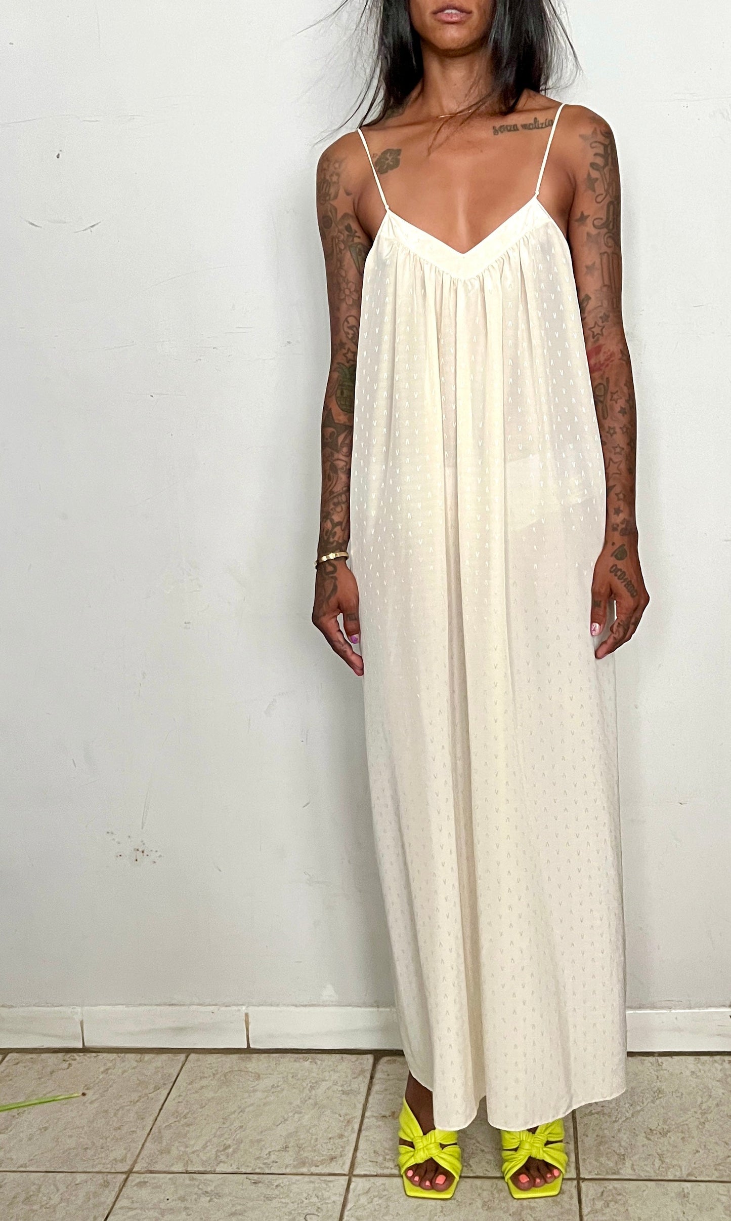 70S GIVENCHY SLIP DRESS, BUTTER