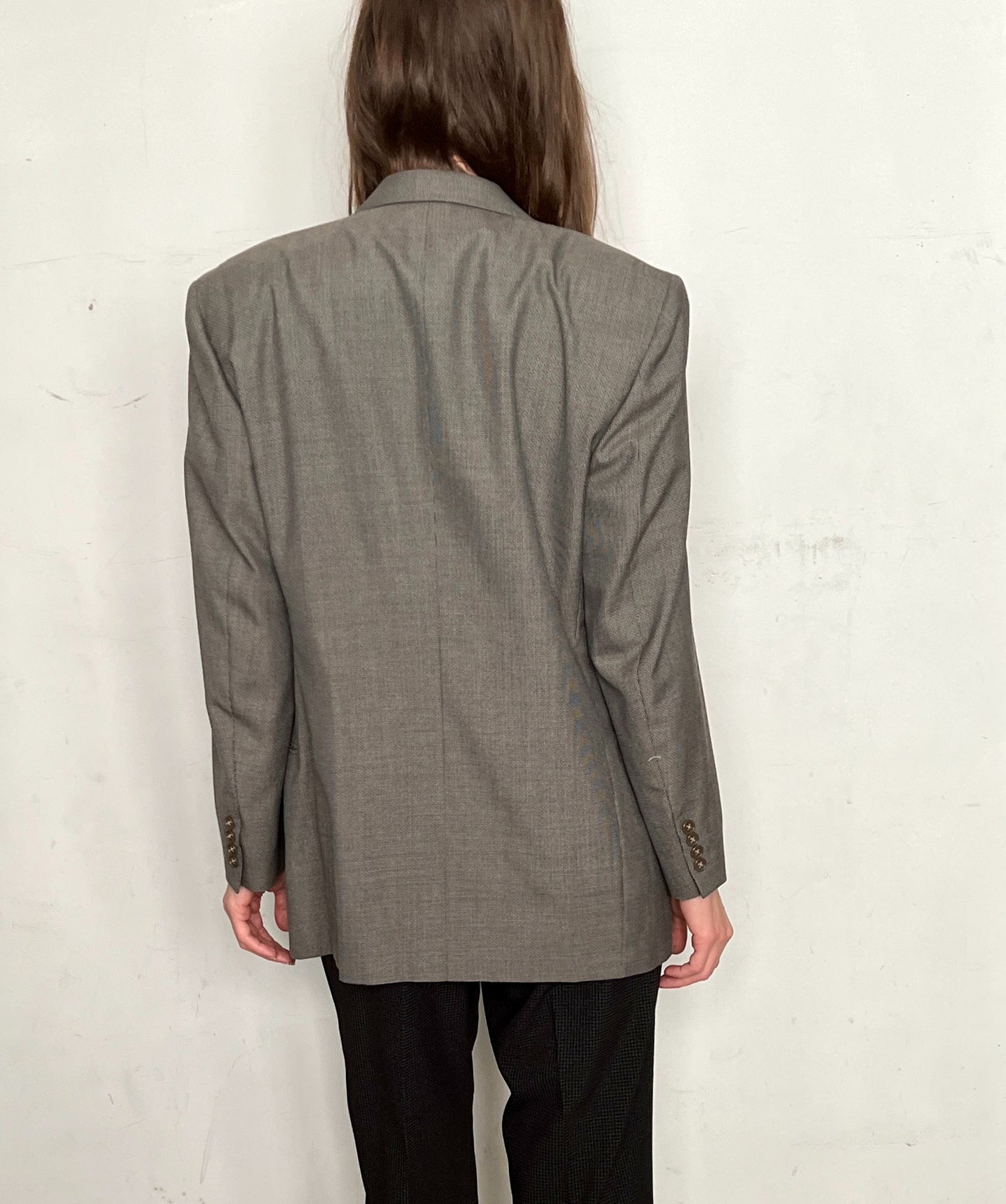 80S CHRISTIAN DIOR OVERSIZED BLAZER, STORMY WEAVE