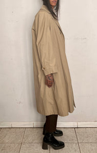 80S CHRISTIAN DIOR OVERSIZED TRENCH, SEPIA