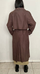 80S OVERSIZED TRENCH, CACAO