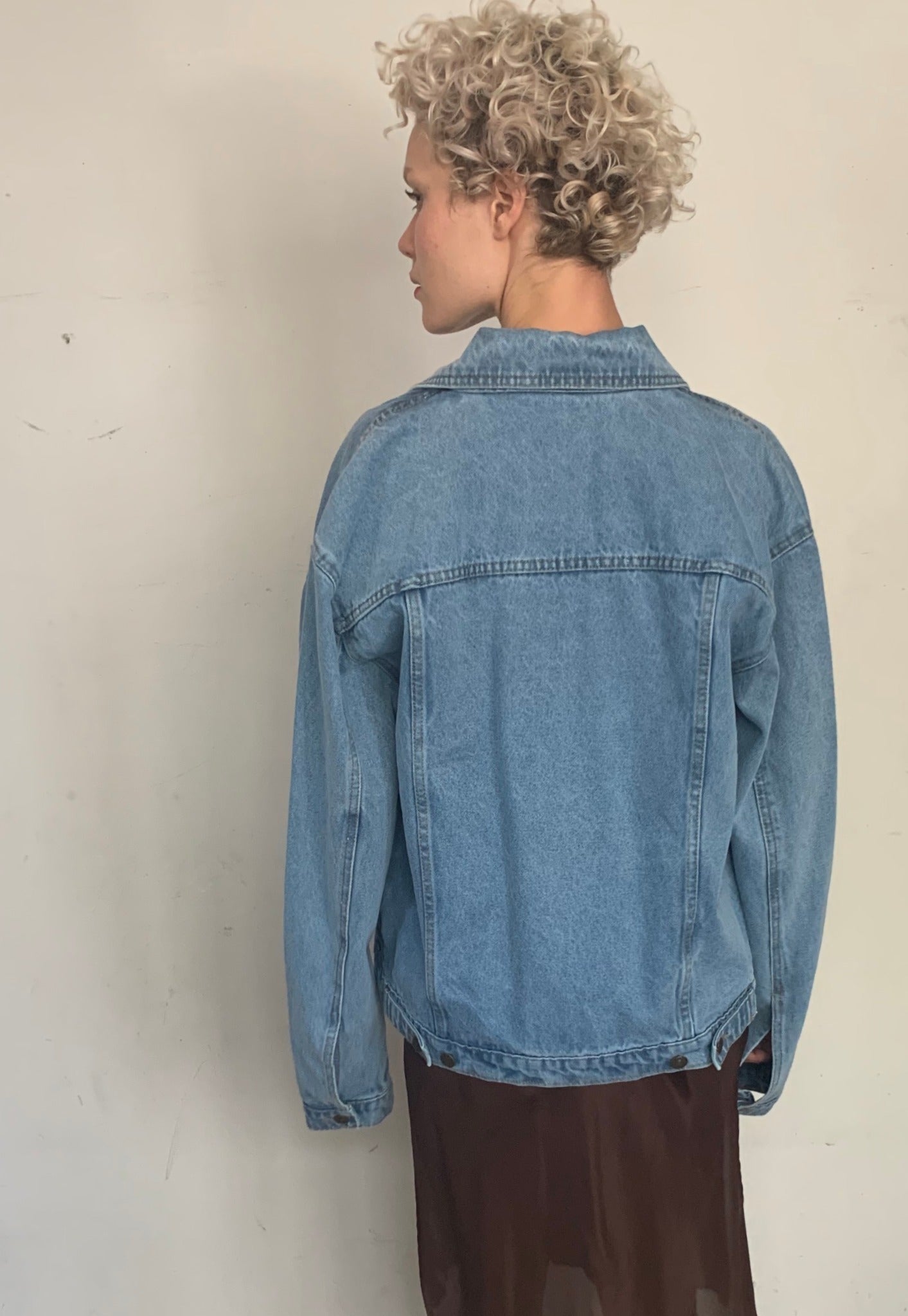 OVERSIZED DENIM UTILITY JACKET, SKY