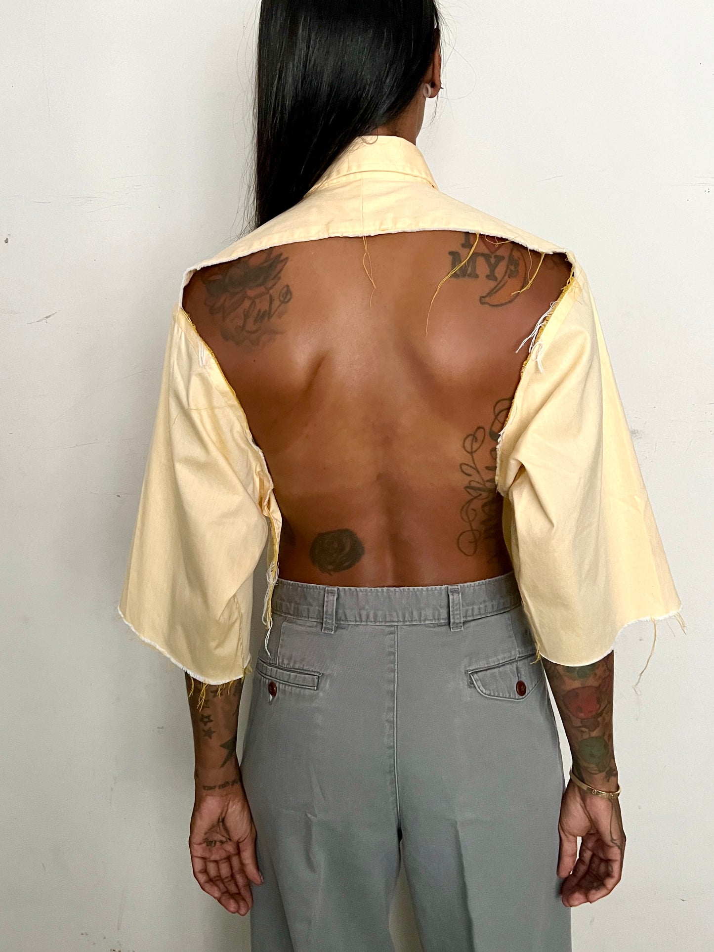 CUSTOM OPEN BACK TOP, BANANA