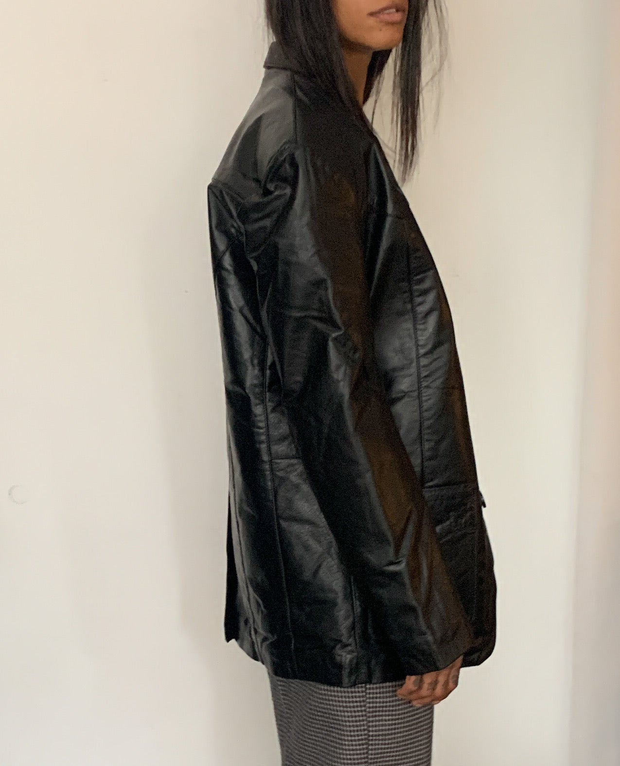 OVERSIZED BUFFALO LEATHER BLAZER