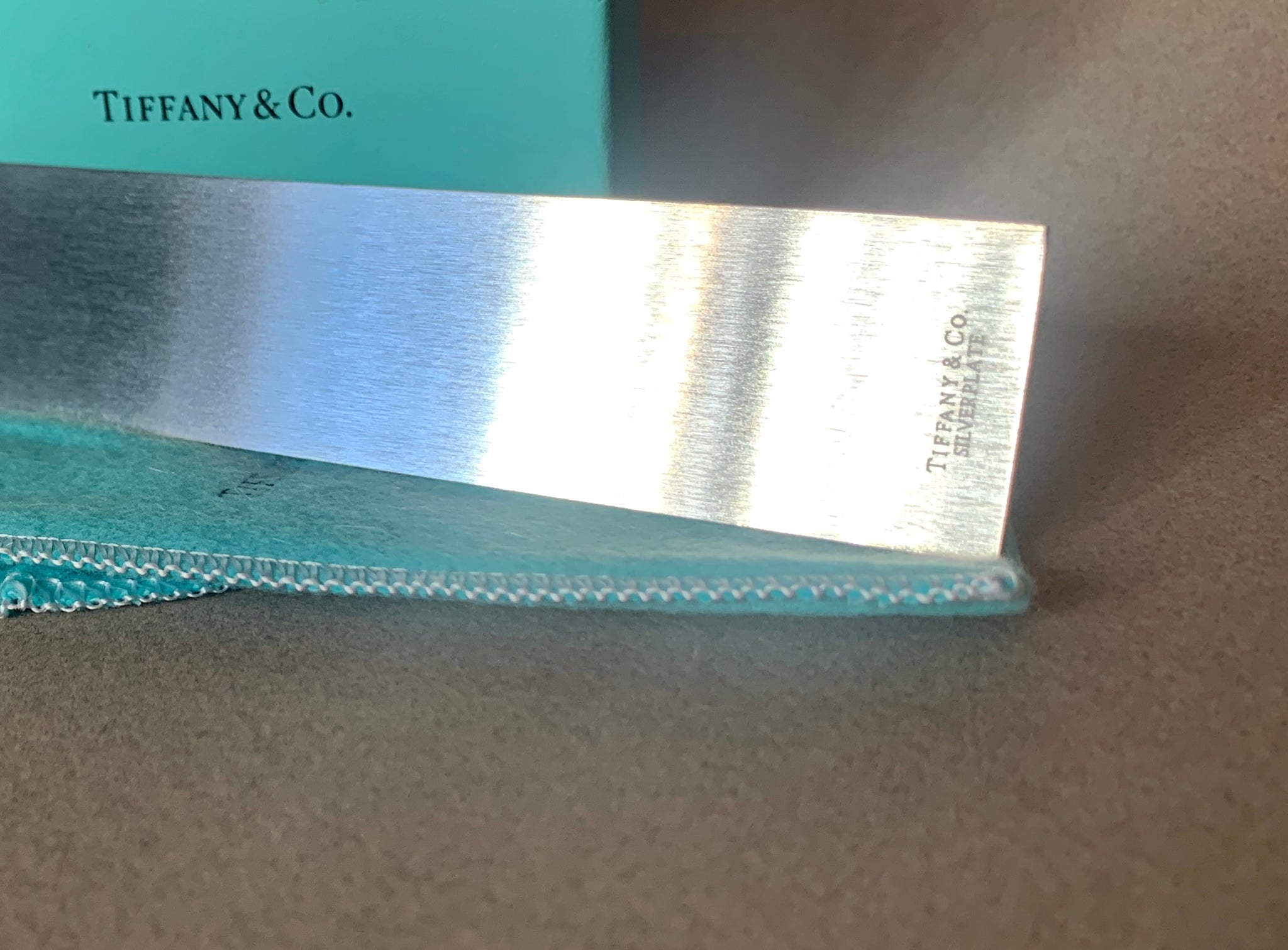 TIFFANY & CO SILVER PLATE MEASURING RULER