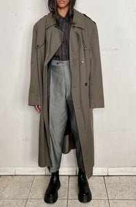 1970S CD OVERSIZED TRENCH, OLIVE