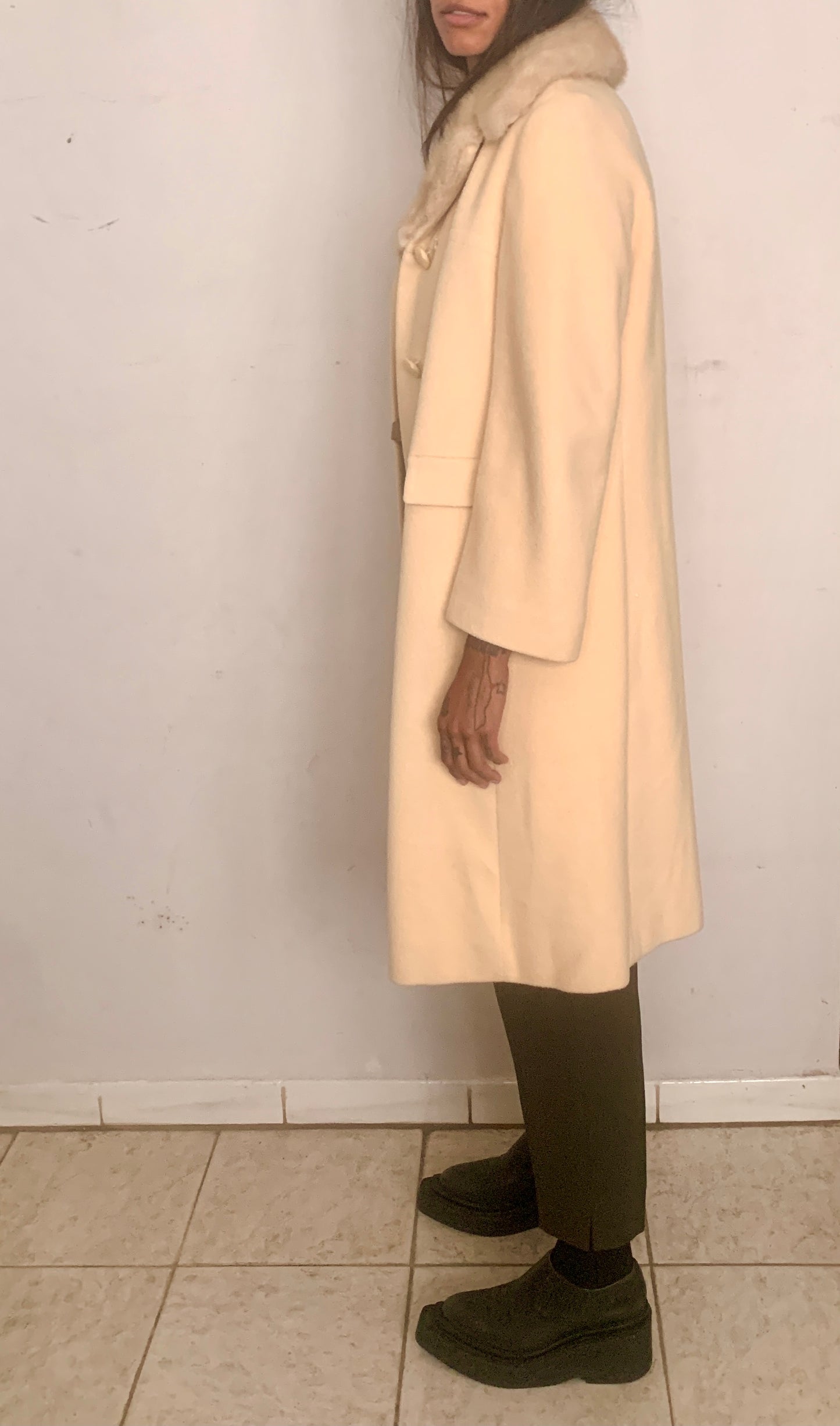 MOD CREAM WOOL COAT